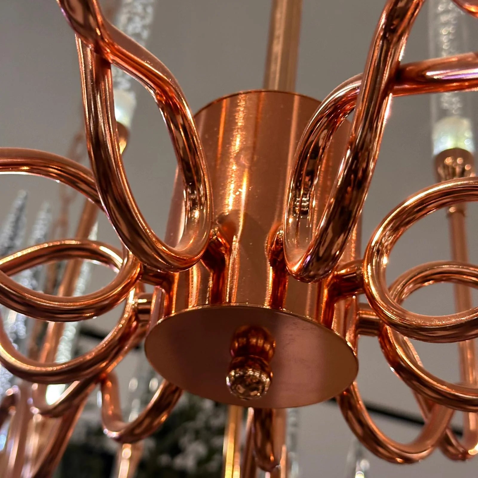 AS IS - Opus Long Chandelier Cy-New-091-Rg-YAS - DISPLAY ITEM - ebarza Furniture UAE | Shop Modern Furniture in Abu Dhabi & Dubai - مفروشات ايبازرا في الامارات | تسوق اثاث عصري وديكورات مميزة في دبي وابوظبي