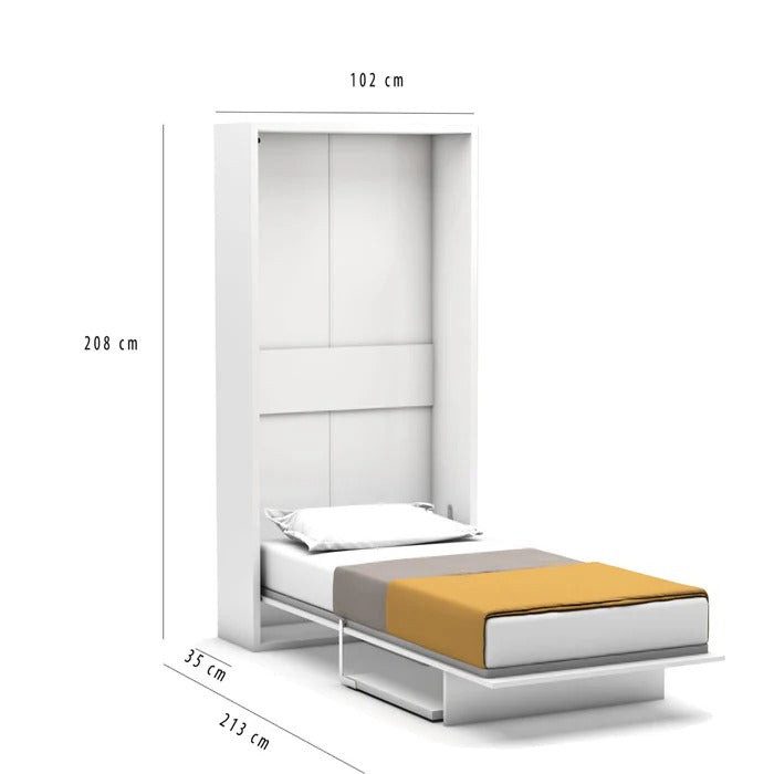 Happy Wall Bed with Desk and Mattress - 1101-BD - Bedsteads - ebarza Furniture UAE | Shop Modern Furniture in Abu Dhabi & Dubai - مفروشات ايبازرا في الامارات | تسوق اثاث عصري وديكورات مميزة في دبي وابوظبي