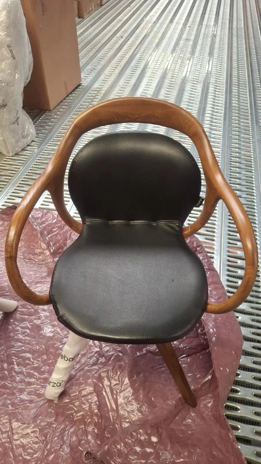 AS IS - Galaxy Swivel Solid Wood Chair Gal-B - DISPLAY ITEM - ebarza Furniture UAE | Shop Modern Furniture in Abu Dhabi & Dubai - مفروشات ايبازرا في الامارات | تسوق اثاث عصري وديكورات مميزة في دبي وابوظبي