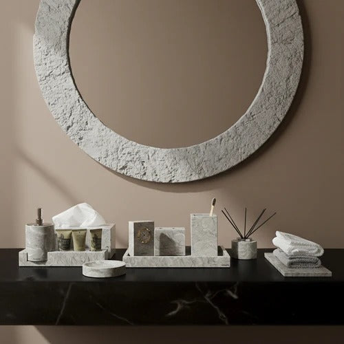 9 pieces Bawang Ebarza Marble Bathroom Set - BES