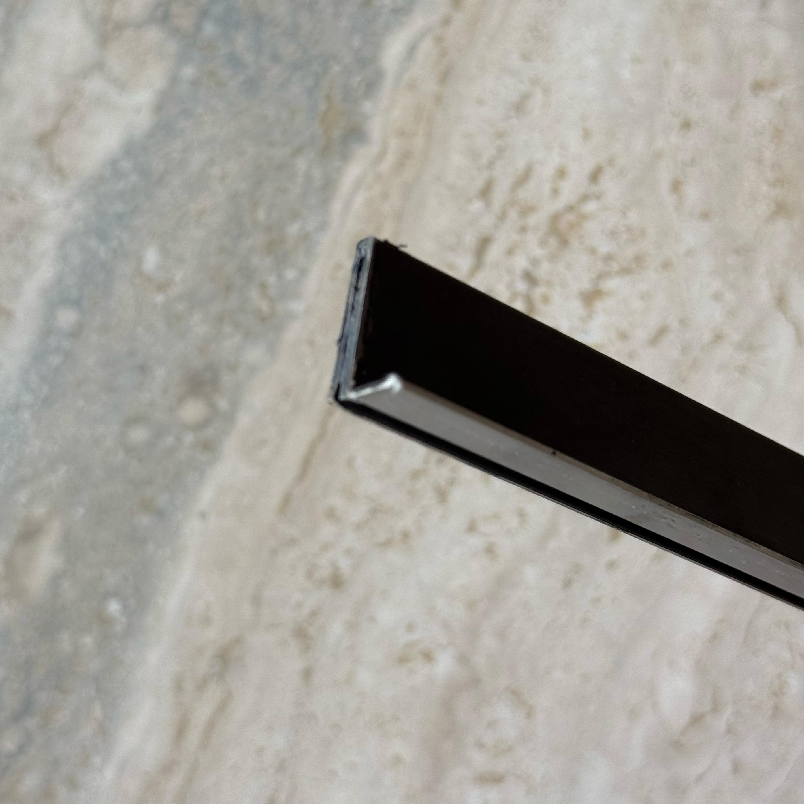 0.8mm Thickness (18mm) Stainless Steel Perforated Profile - Black - PR0001 -  wall-panels-profiles - ebarza Furniture UAE | Shop Modern Furniture in Abu Dhabi & Dubai - مفروشات ايبازرا في الامارات | تسوق اثاث عصري وديكورات مميزة في دبي وابوظبي