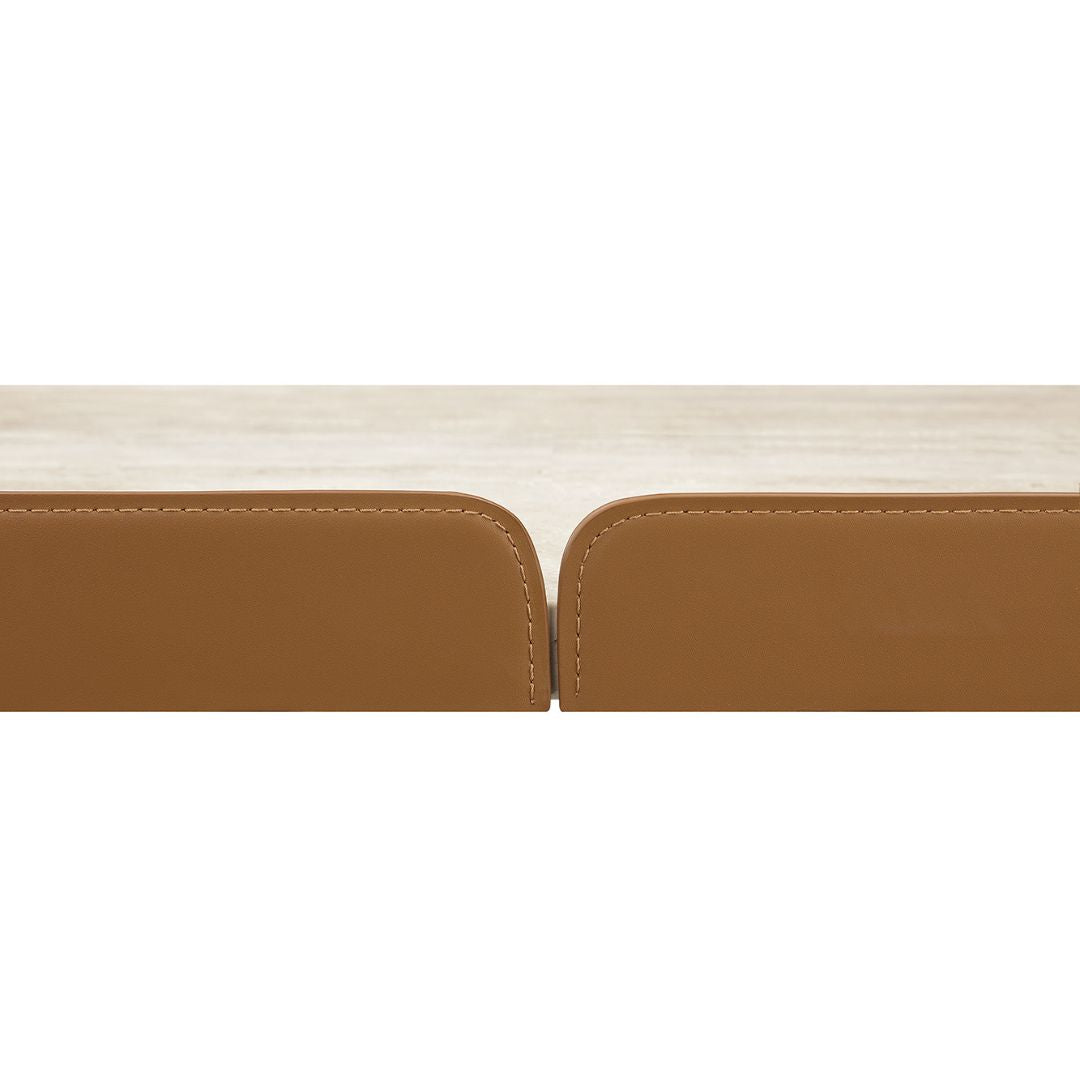 White Travertine Desk With Drawer T533-1(200CM) - Office Desks - ebarza Furniture UAE | Shop Modern Furniture in Abu Dhabi & Dubai - مفروشات ايبازرا في الامارات | تسوق اثاث عصري وديكورات مميزة في دبي وابوظبي