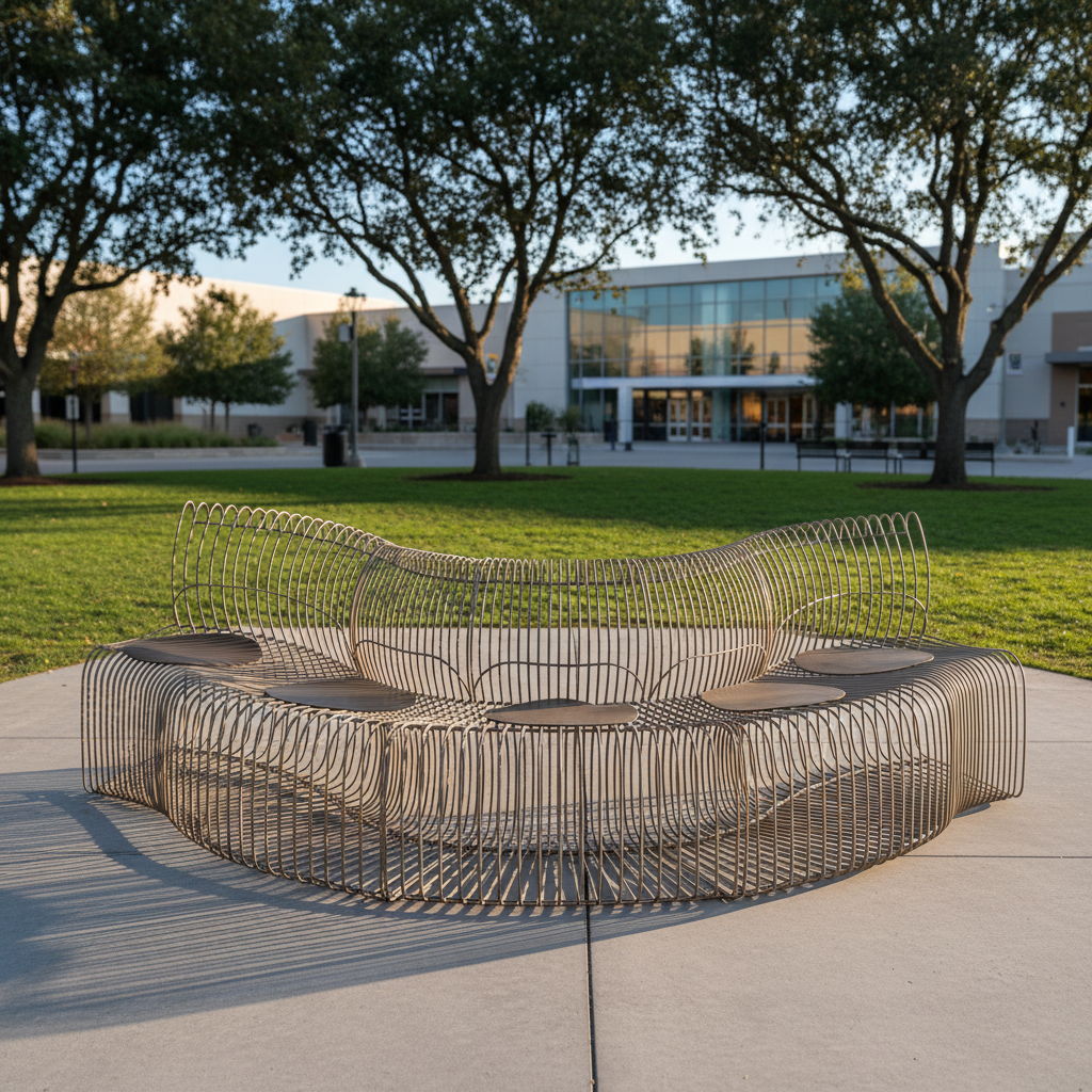 Wire Light Brown With Cushion Chair MC-252A-Light Brown