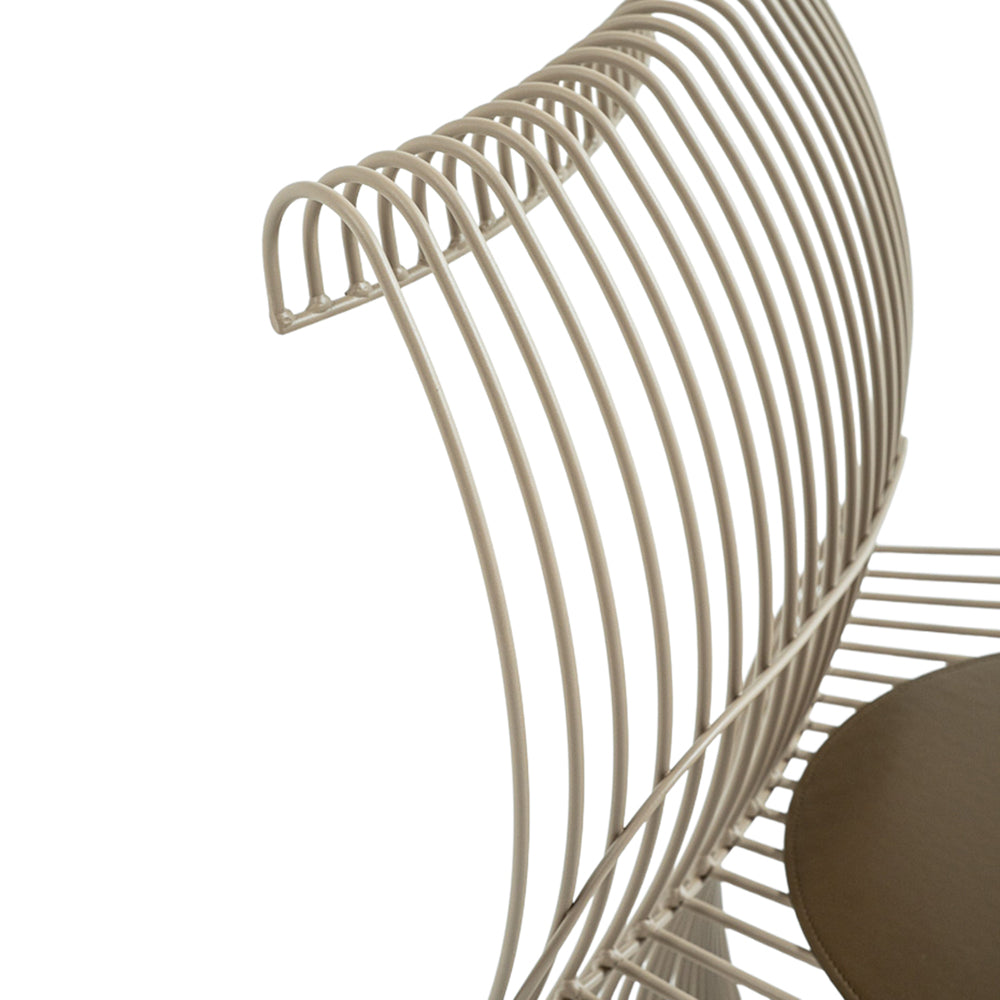 Wire Light Brown With Cushion Chair MC-252A-Light Brown - Chairs - ebarza Furniture UAE | Shop Modern Furniture in Abu Dhabi & Dubai - مفروشات ايبازرا في الامارات | تسوق اثاث عصري وديكورات مميزة في دبي وابوظبي