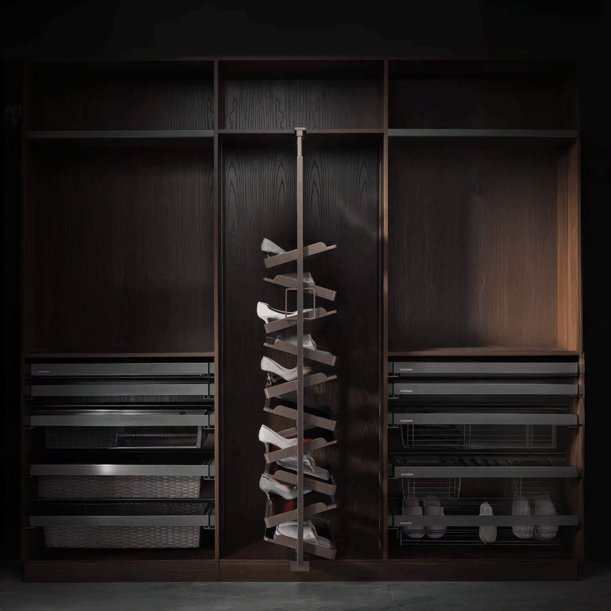 REVOLVE SHOE RACK 10-LAYERS MA.5601 - Shelves - ebarza Furniture UAE | Shop Modern Furniture in Abu Dhabi & Dubai - مفروشات ايبازرا في الامارات | تسوق اثاث عصري وديكورات مميزة في دبي وابوظبي