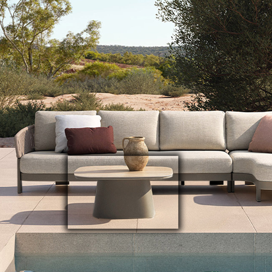 End Outdoor Coffee Table with Ceramic Top - AT5540H63CER -  Outdoor Tables - ebarza Furniture UAE | Shop Modern Furniture in Abu Dhabi & Dubai - مفروشات ايبازرا في الامارات | تسوق اثاث عصري وديكورات مميزة في دبي وابوظبي