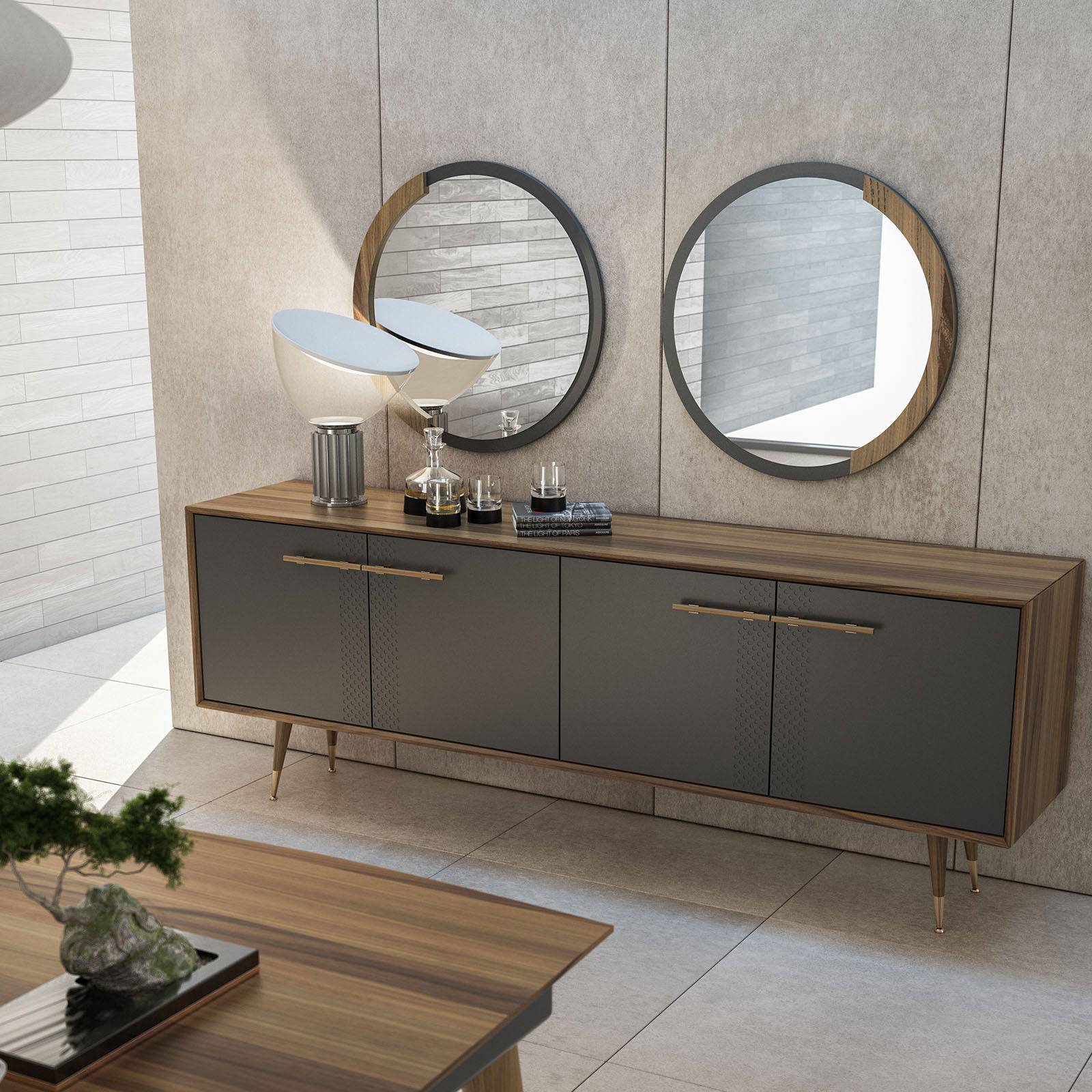 Alvin Sideboard/Console Alvin008 - Sideboards - ebarza Furniture UAE | Shop Modern Furniture in Abu Dhabi & Dubai - مفروشات ايبازرا في الامارات | تسوق اثاث عصري وديكورات مميزة في دبي وابوظبي