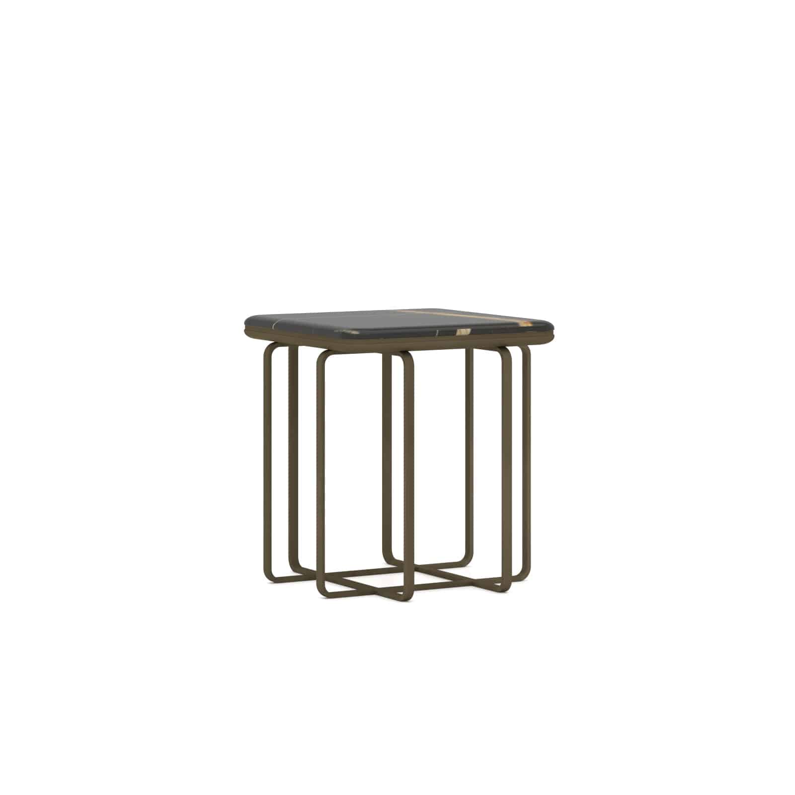 Amber Marble Side Table Ambrst-051 -  Side Tables - ebarza Furniture UAE | Shop Modern Furniture in Abu Dhabi & Dubai - مفروشات ايبازرا في الامارات | تسوق اثاث عصري وديكورات مميزة في دبي وابوظبي