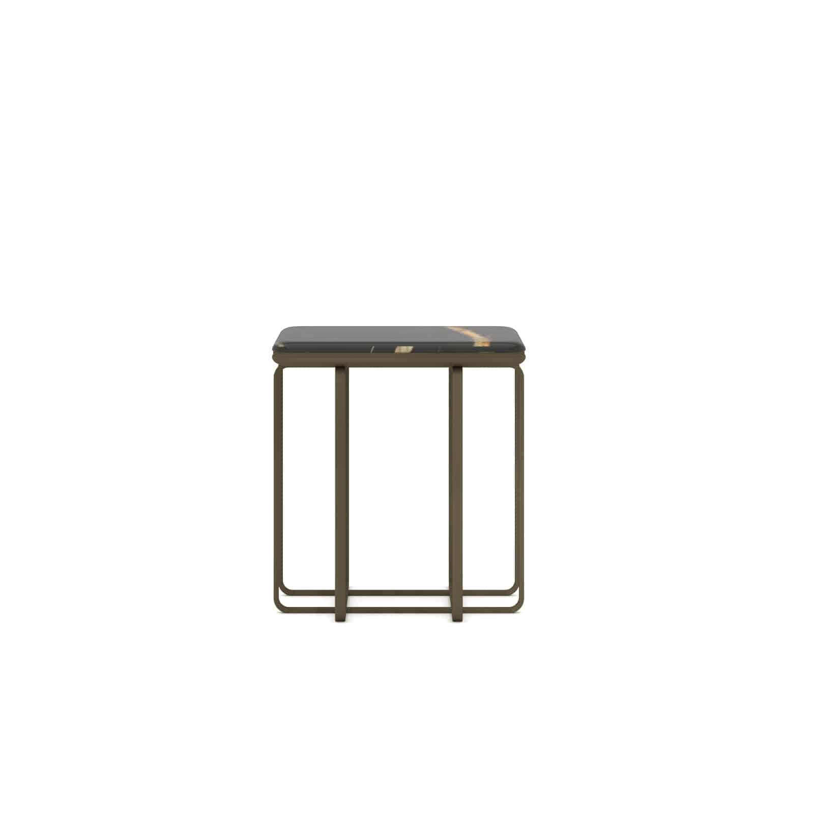 Amber Marble Side Table Ambrst-051 -  Side Tables - ebarza Furniture UAE | Shop Modern Furniture in Abu Dhabi & Dubai - مفروشات ايبازرا في الامارات | تسوق اثاث عصري وديكورات مميزة في دبي وابوظبي