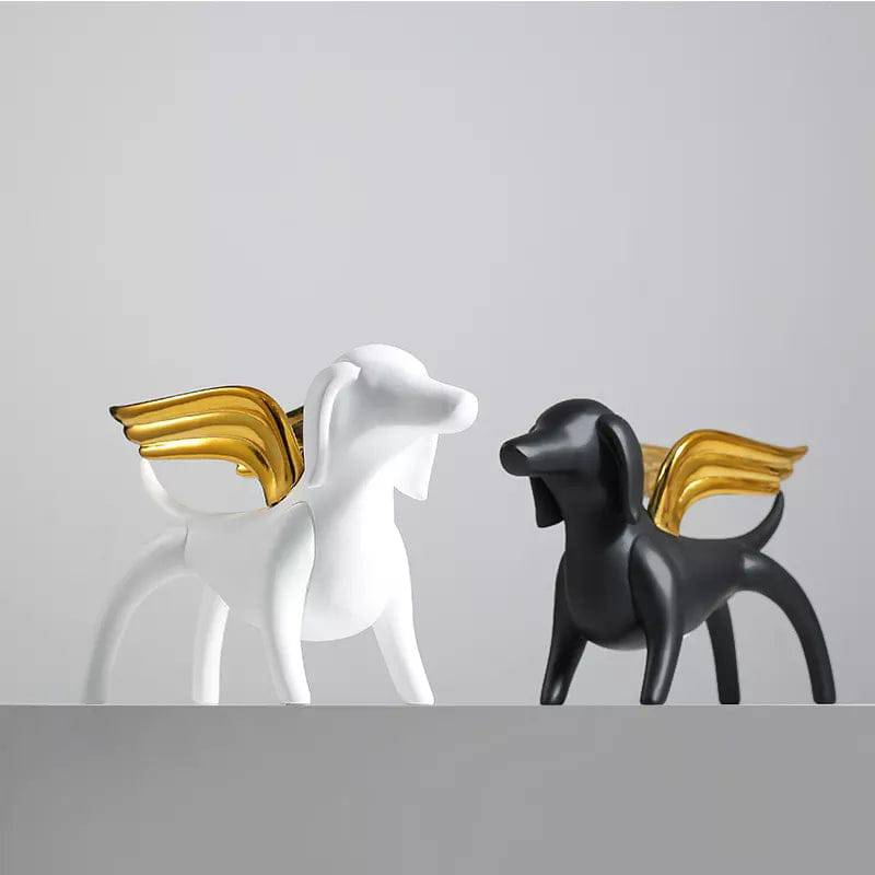 Angel Dog White Fc-Sz22032A - Home Decor Figurines - ebarza Furniture UAE | Shop Modern Furniture in Abu Dhabi & Dubai - مفروشات ايبازرا في الامارات | تسوق اثاث عصري وديكورات مميزة في دبي وابوظبي