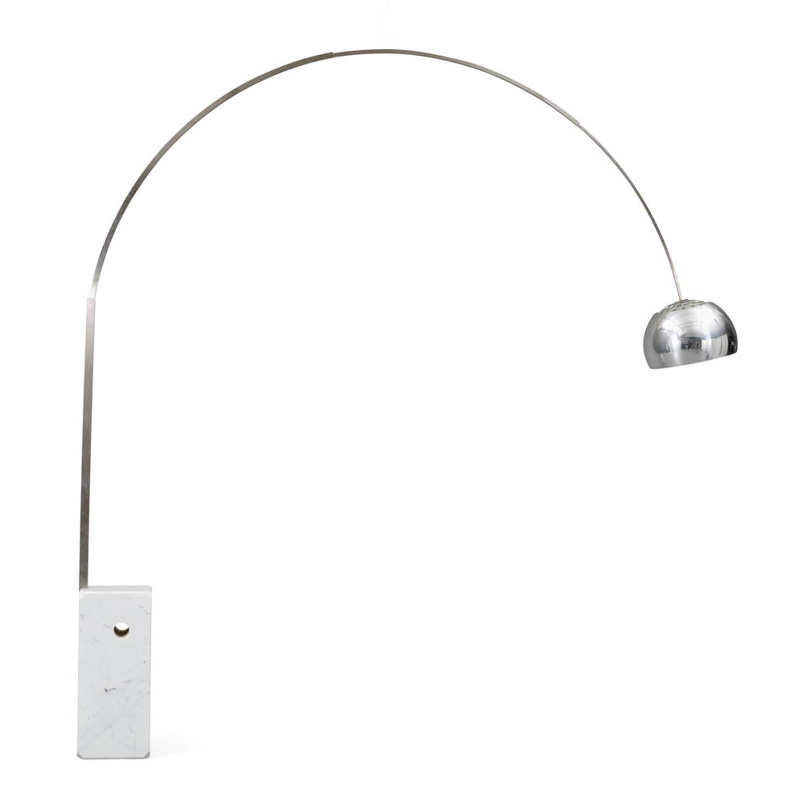 Arc Lamp With Natural Marble Base Bp0078-C - Floor Lamps - ebarza Furniture UAE | Shop Modern Furniture in Abu Dhabi & Dubai - مفروشات ايبازرا في الامارات | تسوق اثاث عصري وديكورات مميزة في دبي وابوظبي