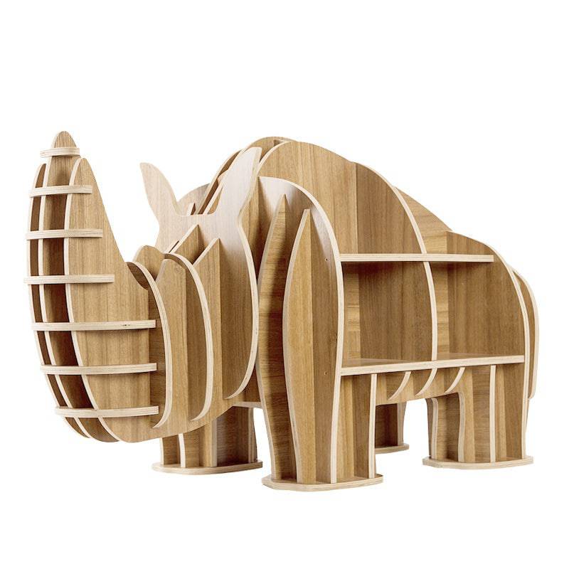 Art Home Rhinoceros Decoration Shelving Wood Crafts Tp019M-N - Shelves - ebarza Furniture UAE | Shop Modern Furniture in Abu Dhabi & Dubai - مفروشات ايبازرا في الامارات | تسوق اثاث عصري وديكورات مميزة في دبي وابوظبي
