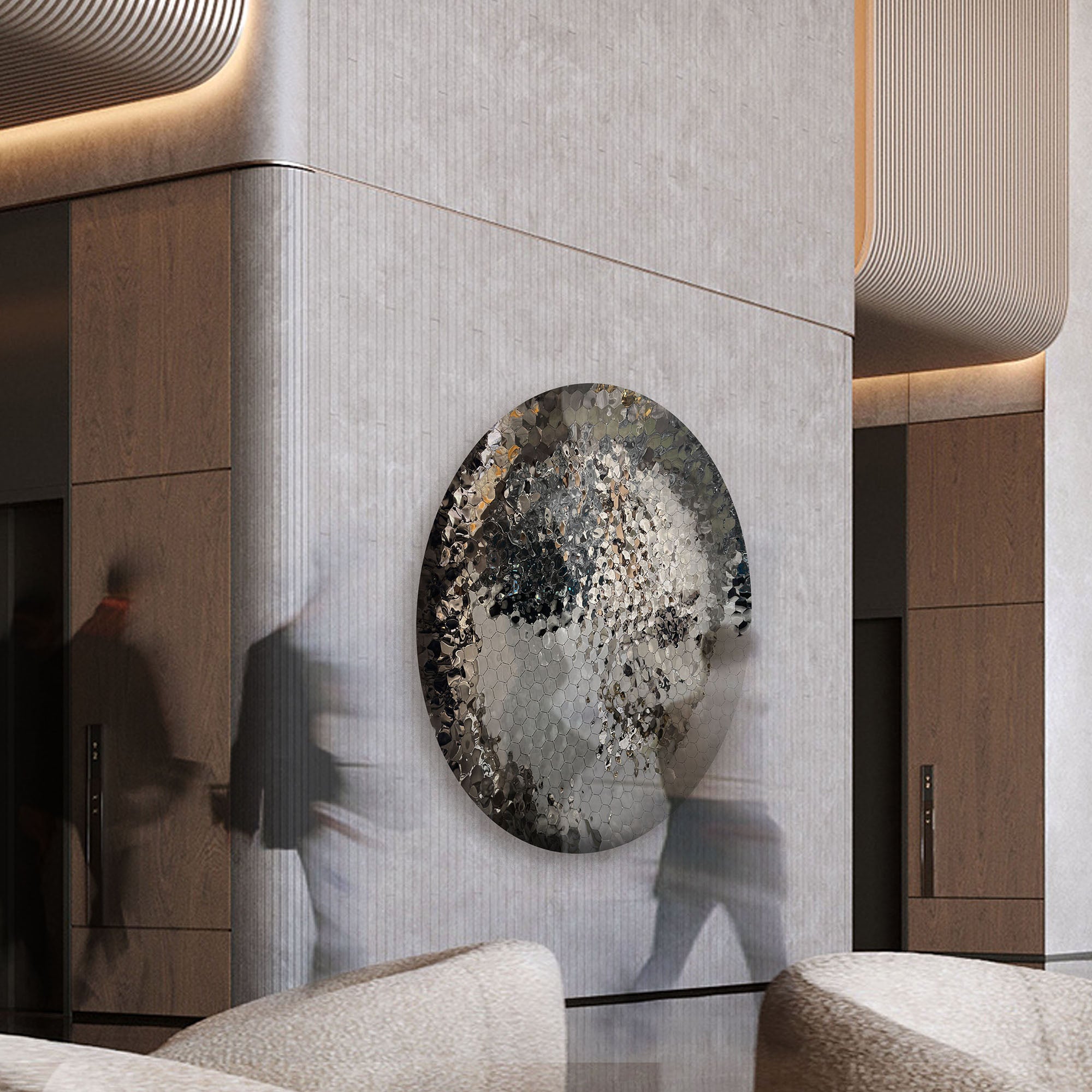 Hand Crafted Mirror Stainless Steel Artwork BG20220036 -  Artwork - ebarza Furniture UAE | Shop Modern Furniture in Abu Dhabi & Dubai - مفروشات ايبازرا في الامارات | تسوق اثاث عصري وديكورات مميزة في دبي وابوظبي