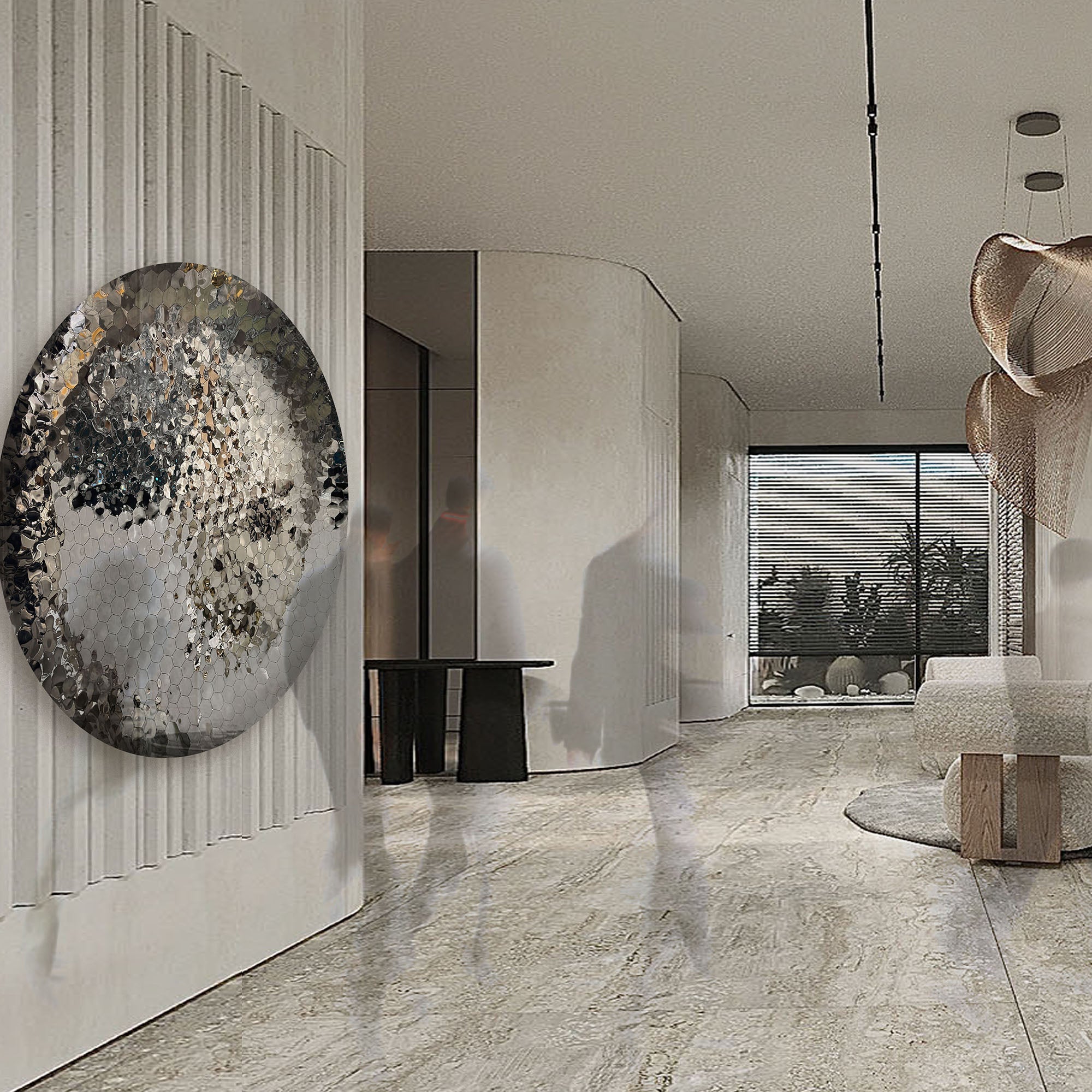 Hand Crafted Mirror Stainless Steel Artwork BG20220036 -  Artwork - ebarza Furniture UAE | Shop Modern Furniture in Abu Dhabi & Dubai - مفروشات ايبازرا في الامارات | تسوق اثاث عصري وديكورات مميزة في دبي وابوظبي