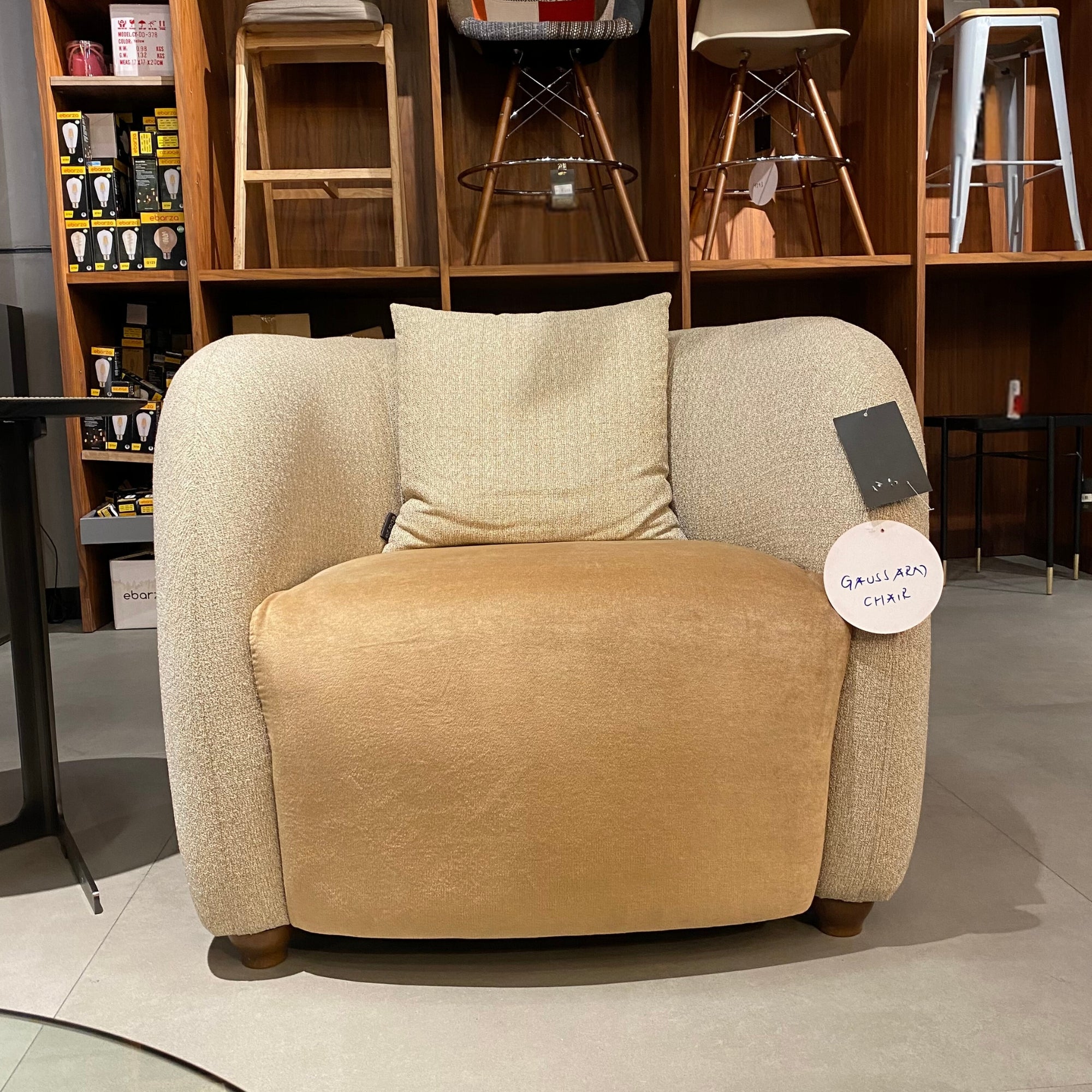Display Item - Gauss Lounge Chair Gus1S-Td-Nakheel - DISPLAY ITEM - ebarza Furniture UAE | Shop Modern Furniture in Abu Dhabi & Dubai - مفروشات ايبازرا في الامارات | تسوق اثاث عصري وديكورات مميزة في دبي وابوظبي