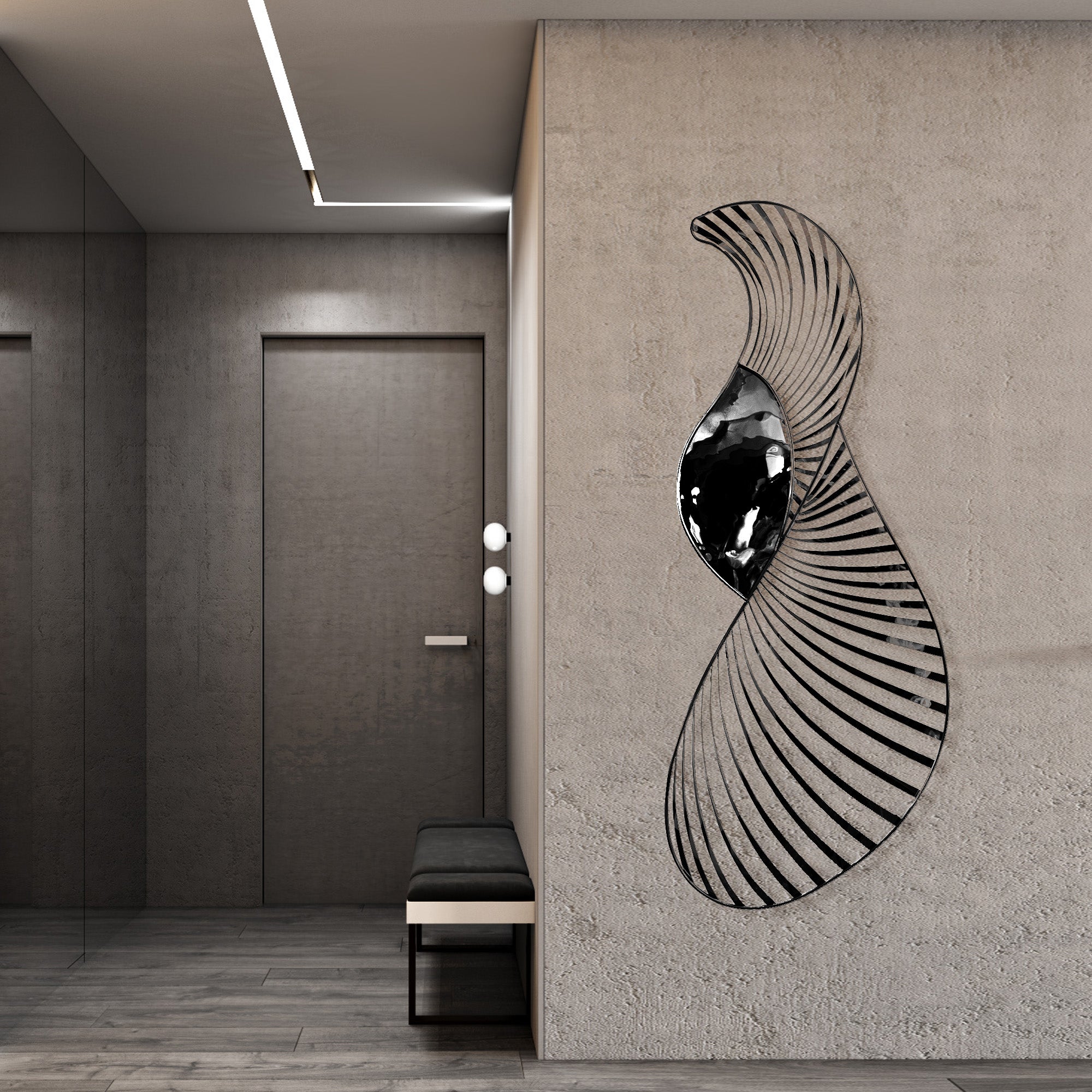 Hand Crafted Stainless Steel Artwork BG2021031 B/B - Artwork - ebarza Furniture UAE | Shop Modern Furniture in Abu Dhabi & Dubai - مفروشات ايبازرا في الامارات | تسوق اثاث عصري وديكورات مميزة في دبي وابوظبي