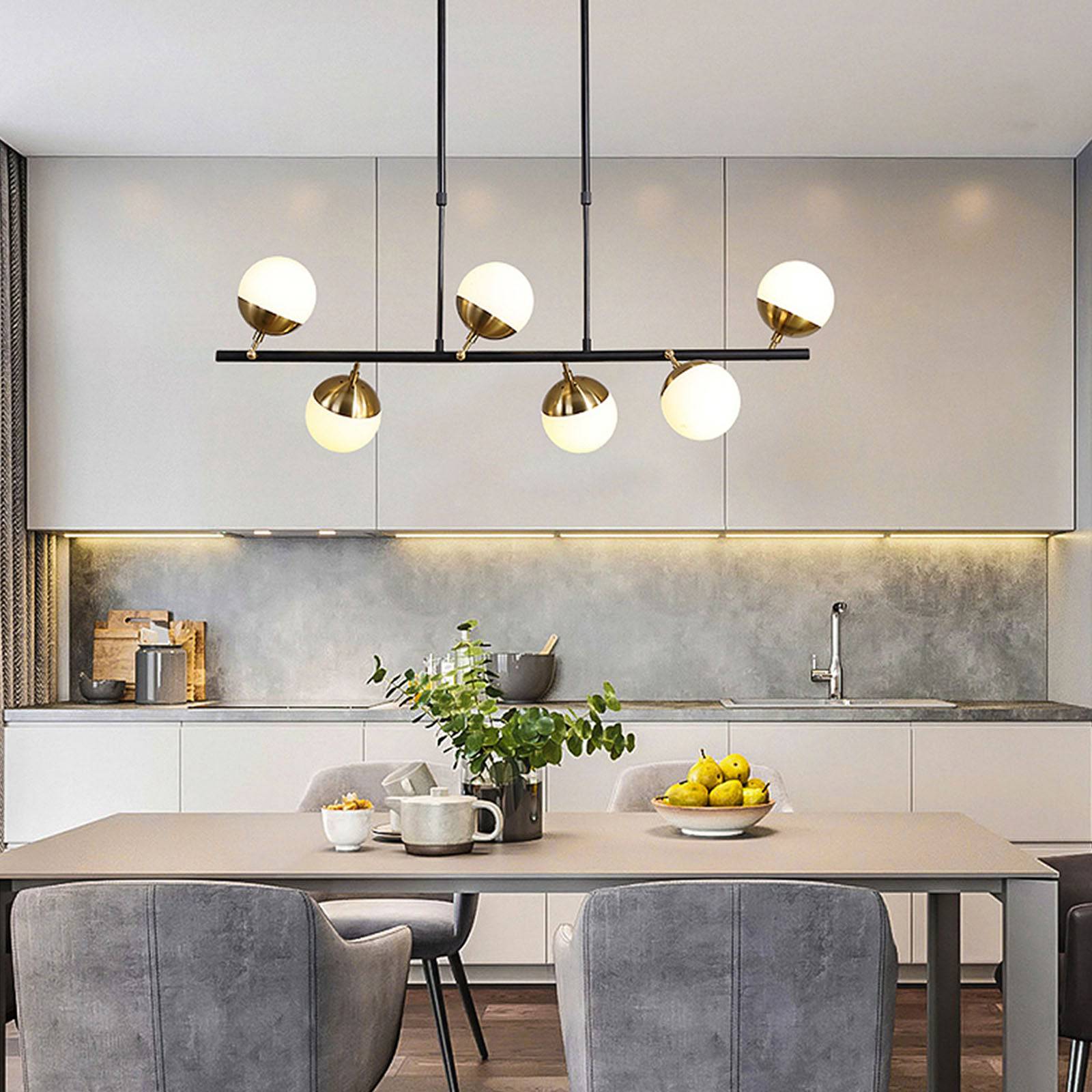 Display Item - Arvika 6 Heads Pendant Lamp Cy-New-023 Nakheel - DISPLAY ITEM - ebarza Furniture UAE | Shop Modern Furniture in Abu Dhabi & Dubai - مفروشات ايبازرا في الامارات | تسوق اثاث عصري وديكورات مميزة في دبي وابوظبي