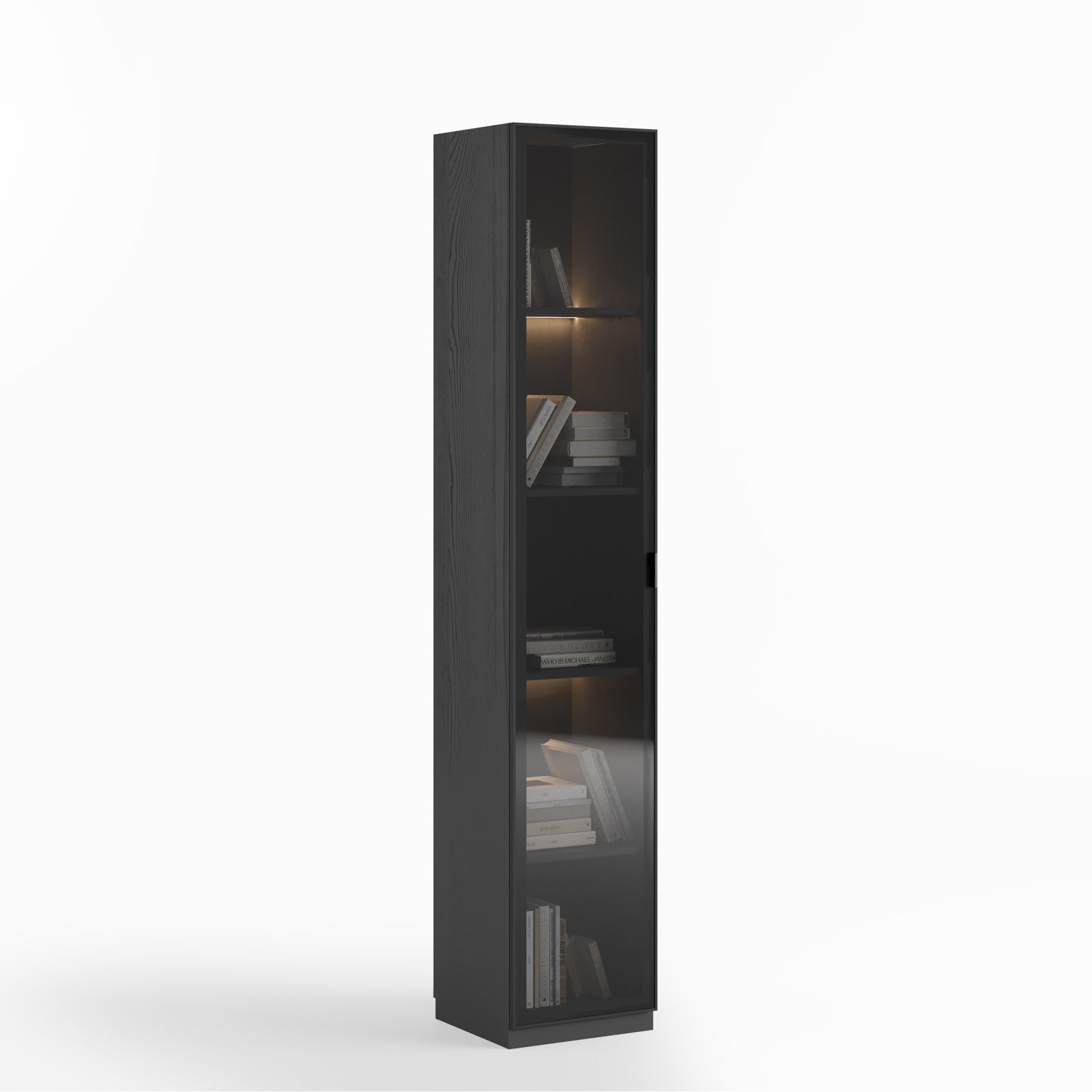 Azura Block with Glass Doors Wall Unit - Bookcases - ebarza Furniture UAE | Shop Modern Furniture in Abu Dhabi & Dubai - مفروشات ايبازرا في الامارات | تسوق اثاث عصري وديكورات مميزة في دبي وابوظبي