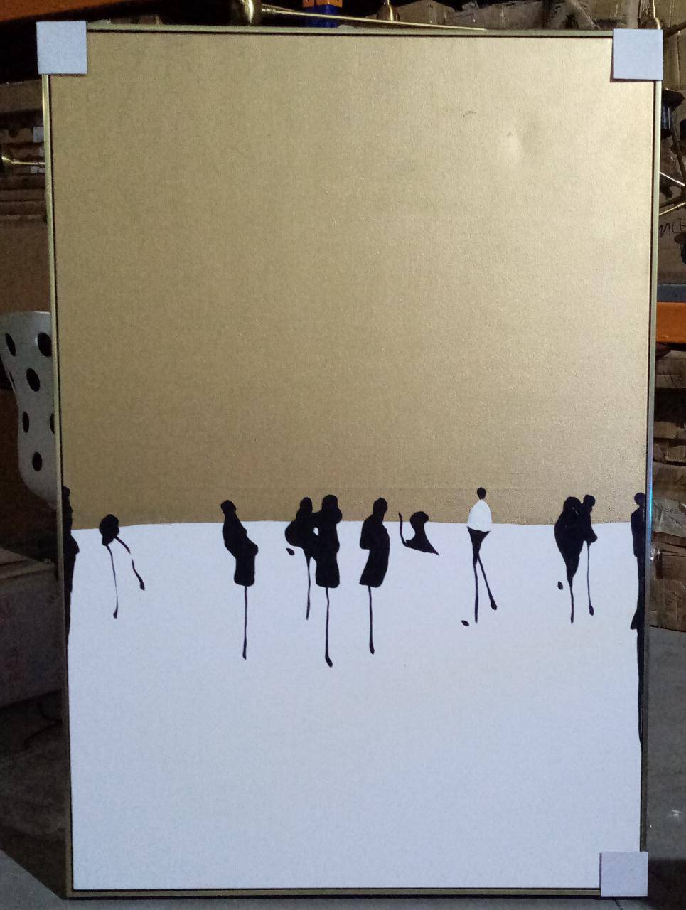 As Is - Golden Sky Handpainted Art Painting With Frame 130X90 Soap0103 - DISPLAY ITEM - ebarza Furniture UAE | Shop Modern Furniture in Abu Dhabi & Dubai - مفروشات ايبازرا في الامارات | تسوق اثاث عصري وديكورات مميزة في دبي وابوظبي