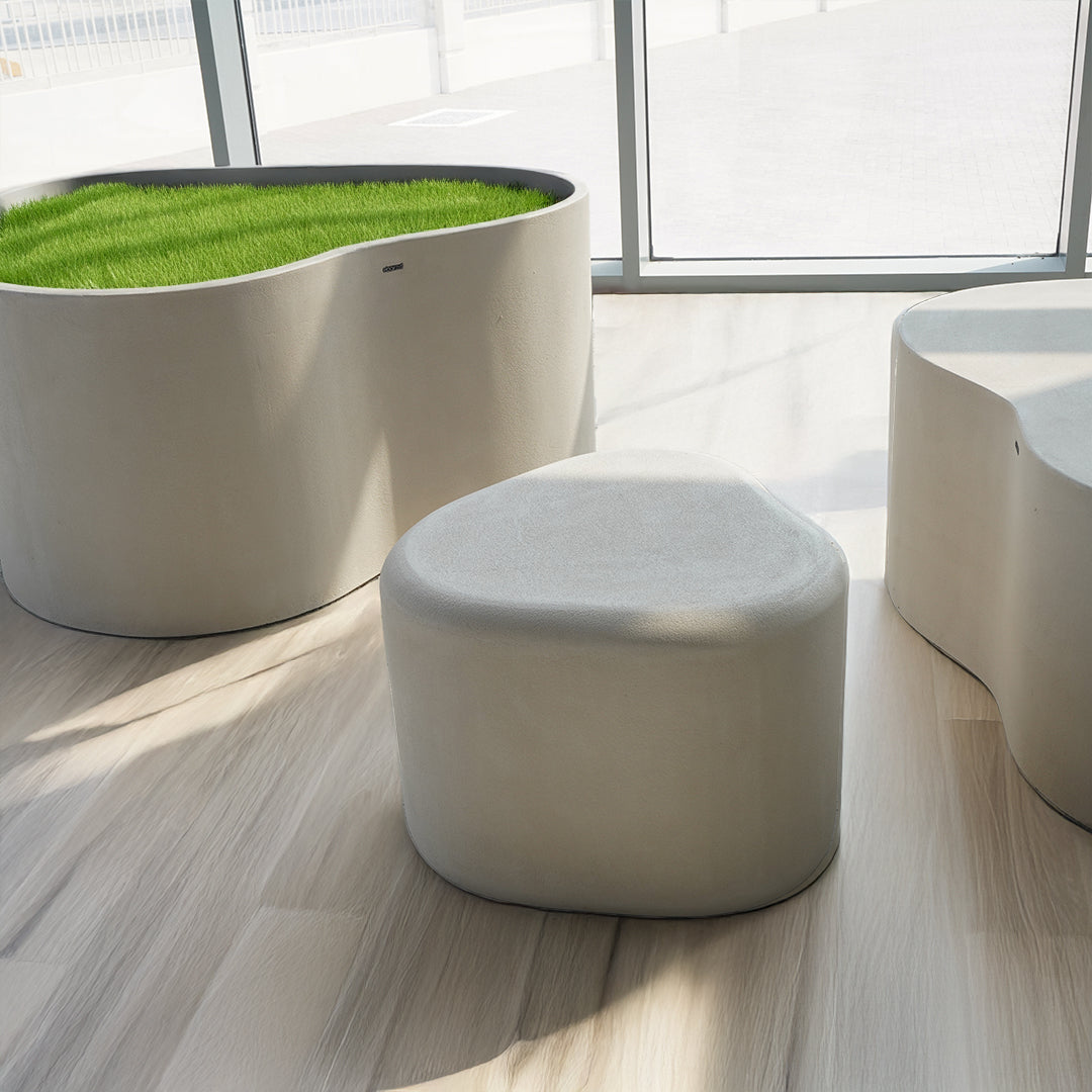 Pre-order 35 Days Delivery Beige Planter Box and Seating Bench XK- 4086D -  Planter Boxes - ebarza Furniture UAE | Shop Modern Furniture in Abu Dhabi & Dubai - مفروشات ايبازرا في الامارات | تسوق اثاث عصري وديكورات مميزة في دبي وابوظبي
