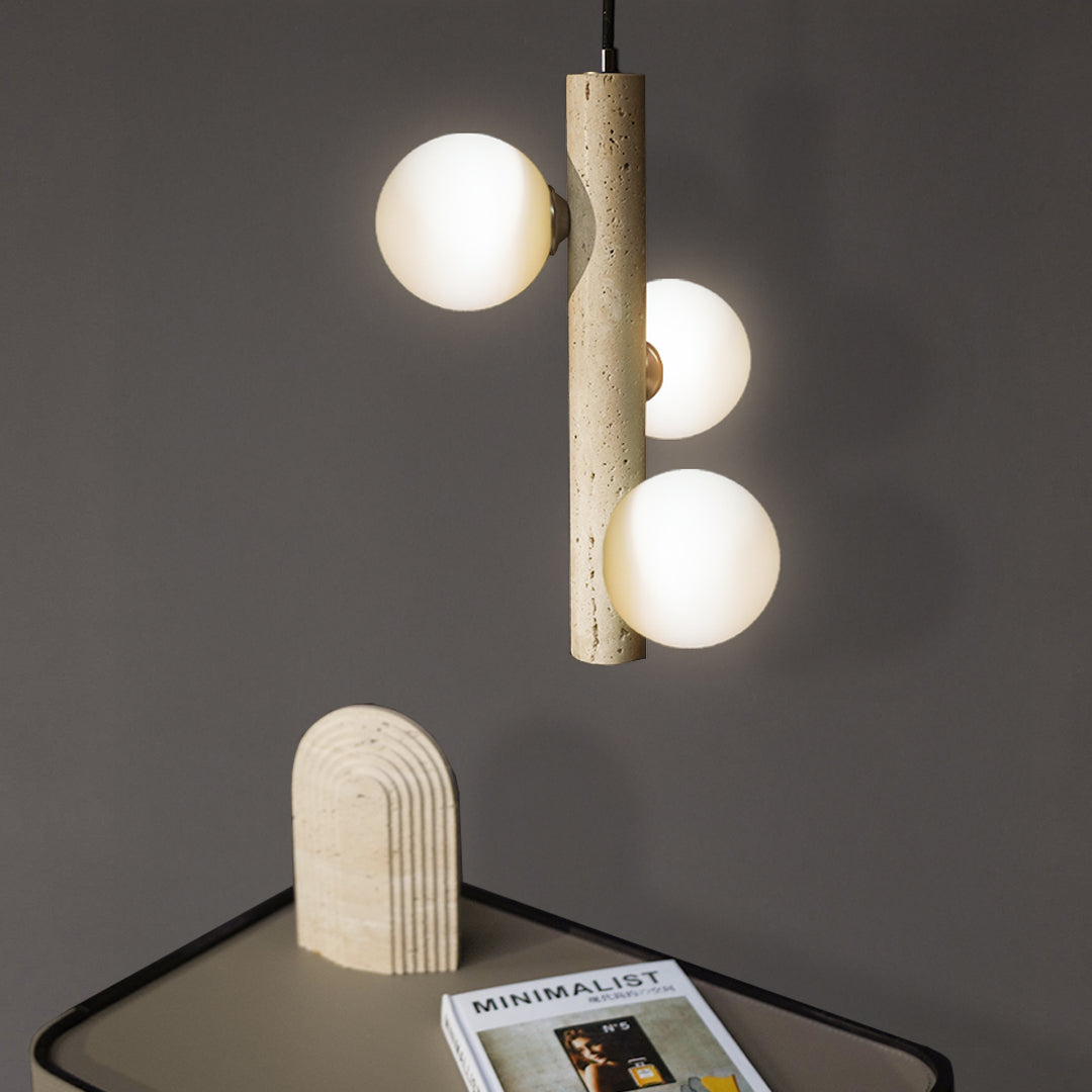 Travertine Pendant Lamp 7702S2-GB - Pendant Lamps - ebarza Furniture UAE | Shop Modern Furniture in Abu Dhabi & Dubai - مفروشات ايبازرا في الامارات | تسوق اثاث عصري وديكورات مميزة في دبي وابوظبي