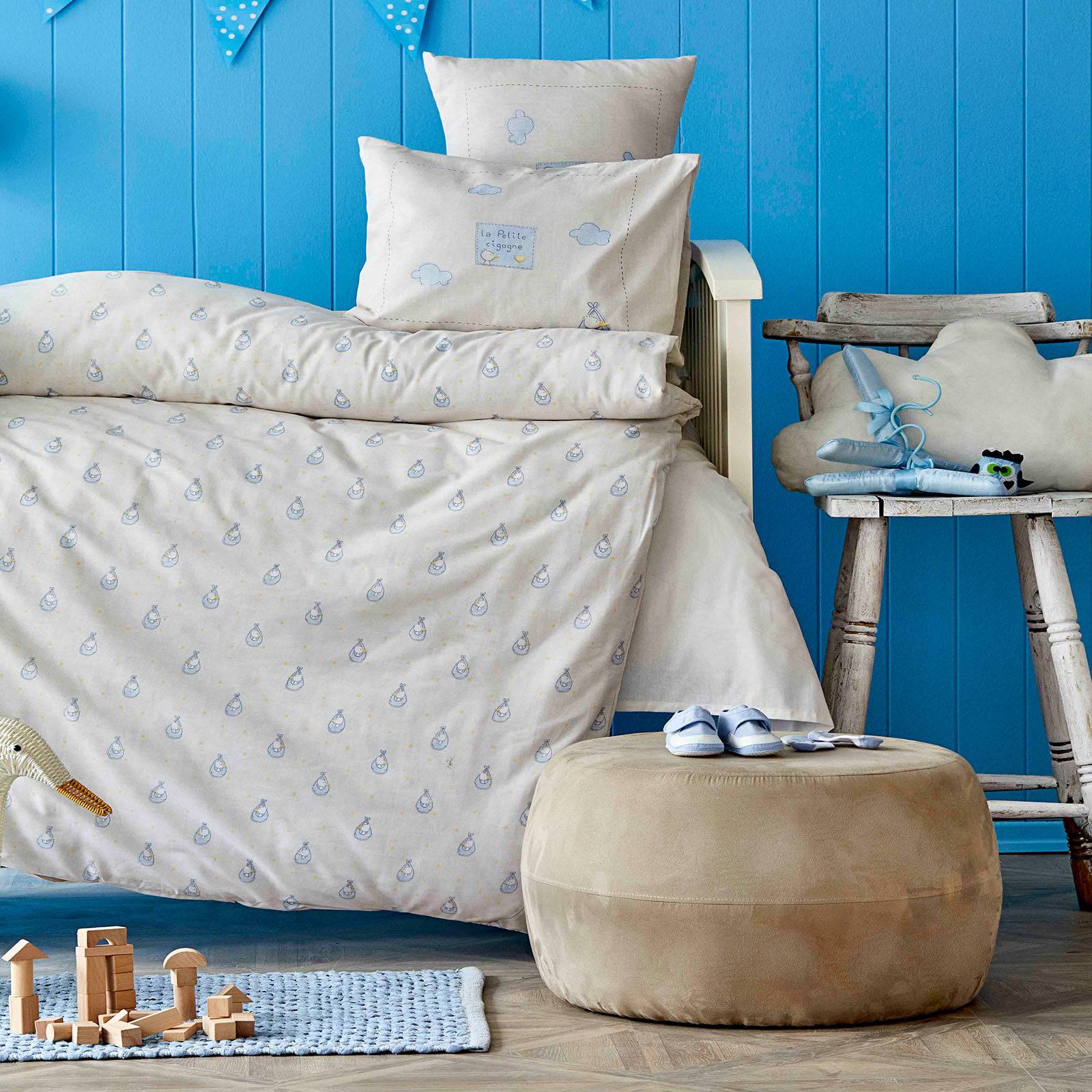Baby Stork Set 200.16.01.0177 - Bedding - ebarza Furniture UAE | Shop Modern Furniture in Abu Dhabi & Dubai - مفروشات ايبازرا في الامارات | تسوق اثاث عصري وديكورات مميزة في دبي وابوظبي