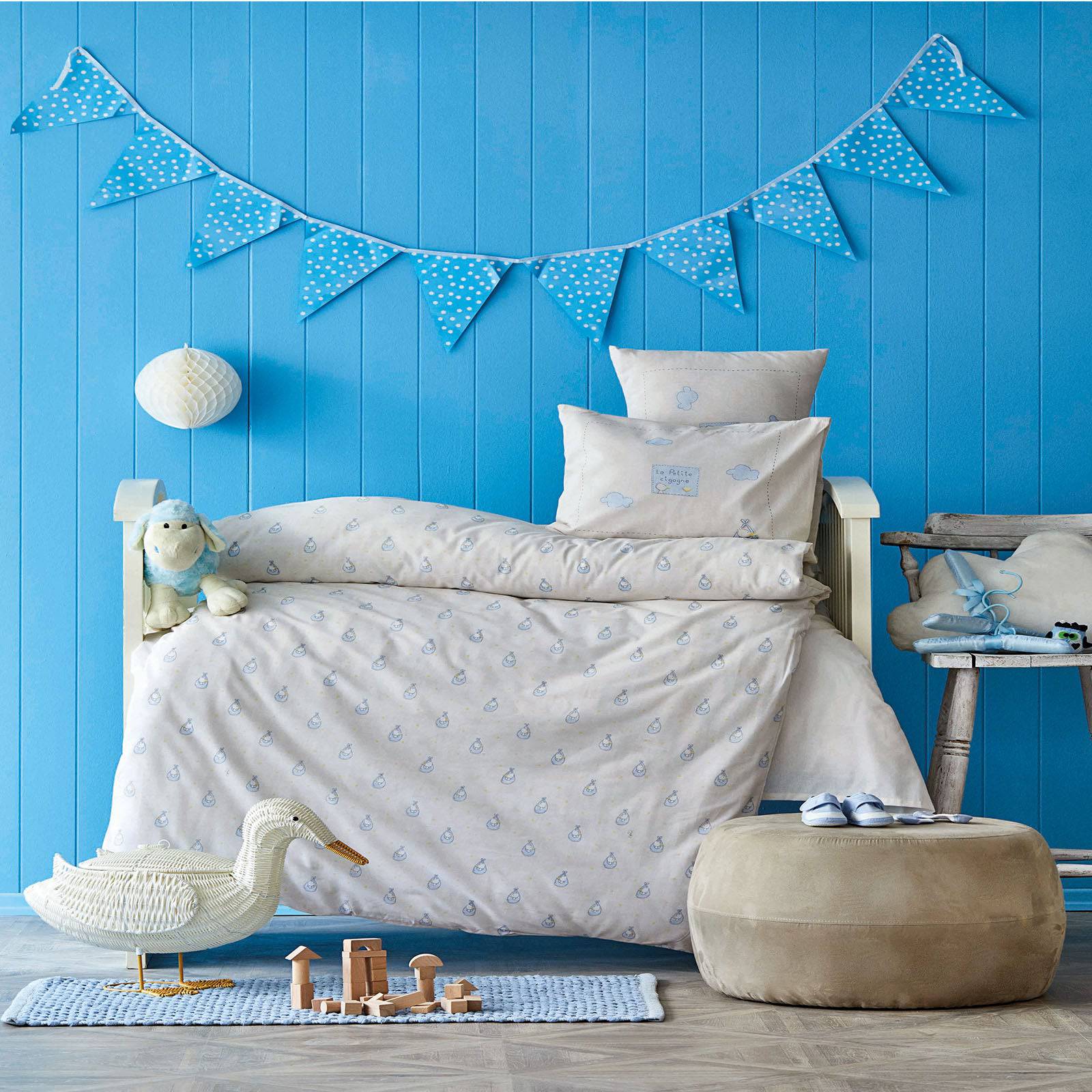 Baby Stork Set 200.16.01.0177 - Bedding - ebarza Furniture UAE | Shop Modern Furniture in Abu Dhabi & Dubai - مفروشات ايبازرا في الامارات | تسوق اثاث عصري وديكورات مميزة في دبي وابوظبي