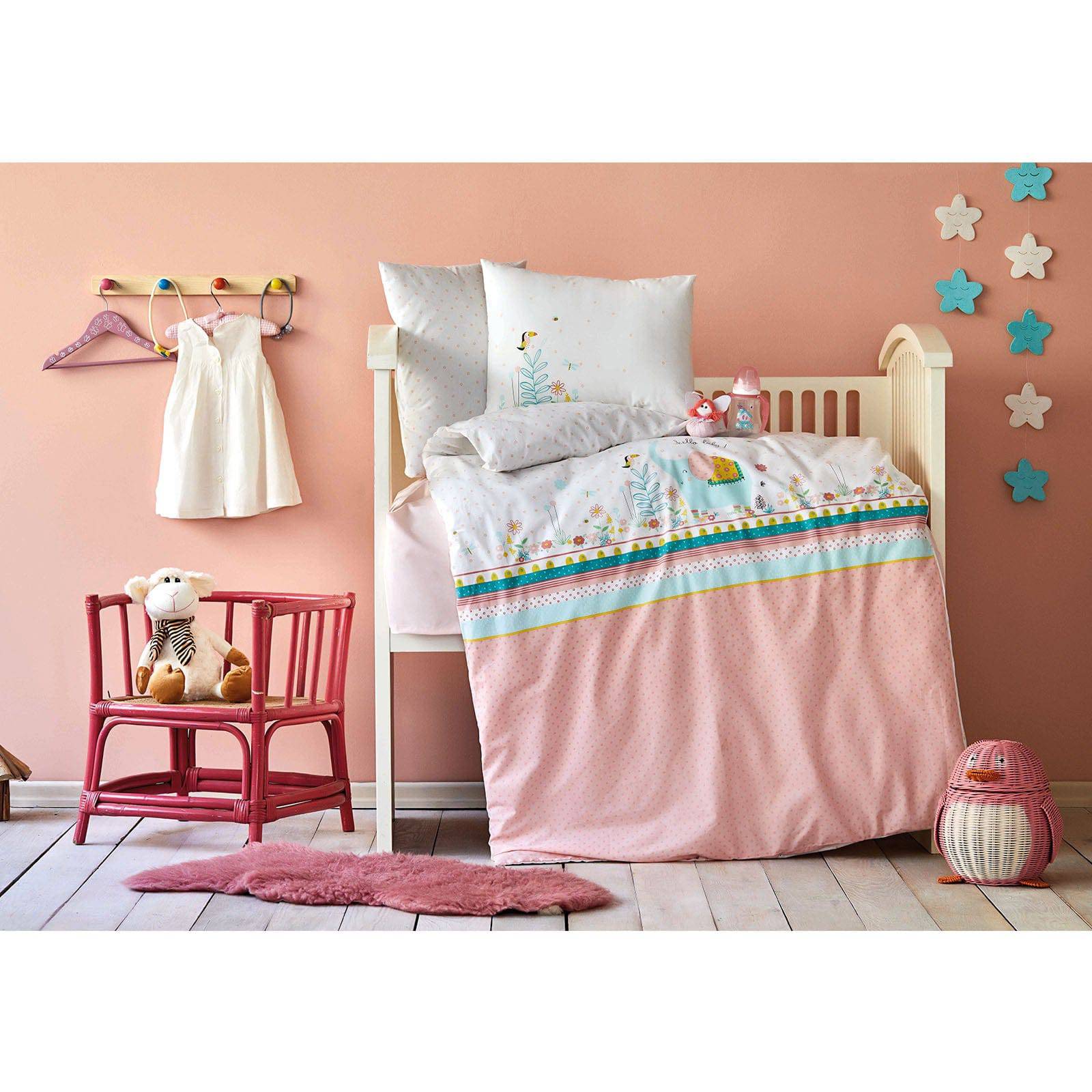 Baby Teeny Pudra Set 200.16.01.0179 - Bedding - ebarza Furniture UAE | Shop Modern Furniture in Abu Dhabi & Dubai - مفروشات ايبازرا في الامارات | تسوق اثاث عصري وديكورات مميزة في دبي وابوظبي