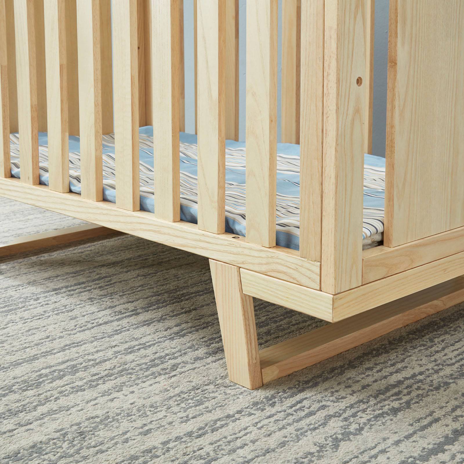 Baby/Toddler Bed With 3 Levels Solid Wood Bed Et-Y002 - Cribs - ebarza Furniture UAE | Shop Modern Furniture in Abu Dhabi & Dubai - مفروشات ايبازرا في الامارات | تسوق اثاث عصري وديكورات مميزة في دبي وابوظبي