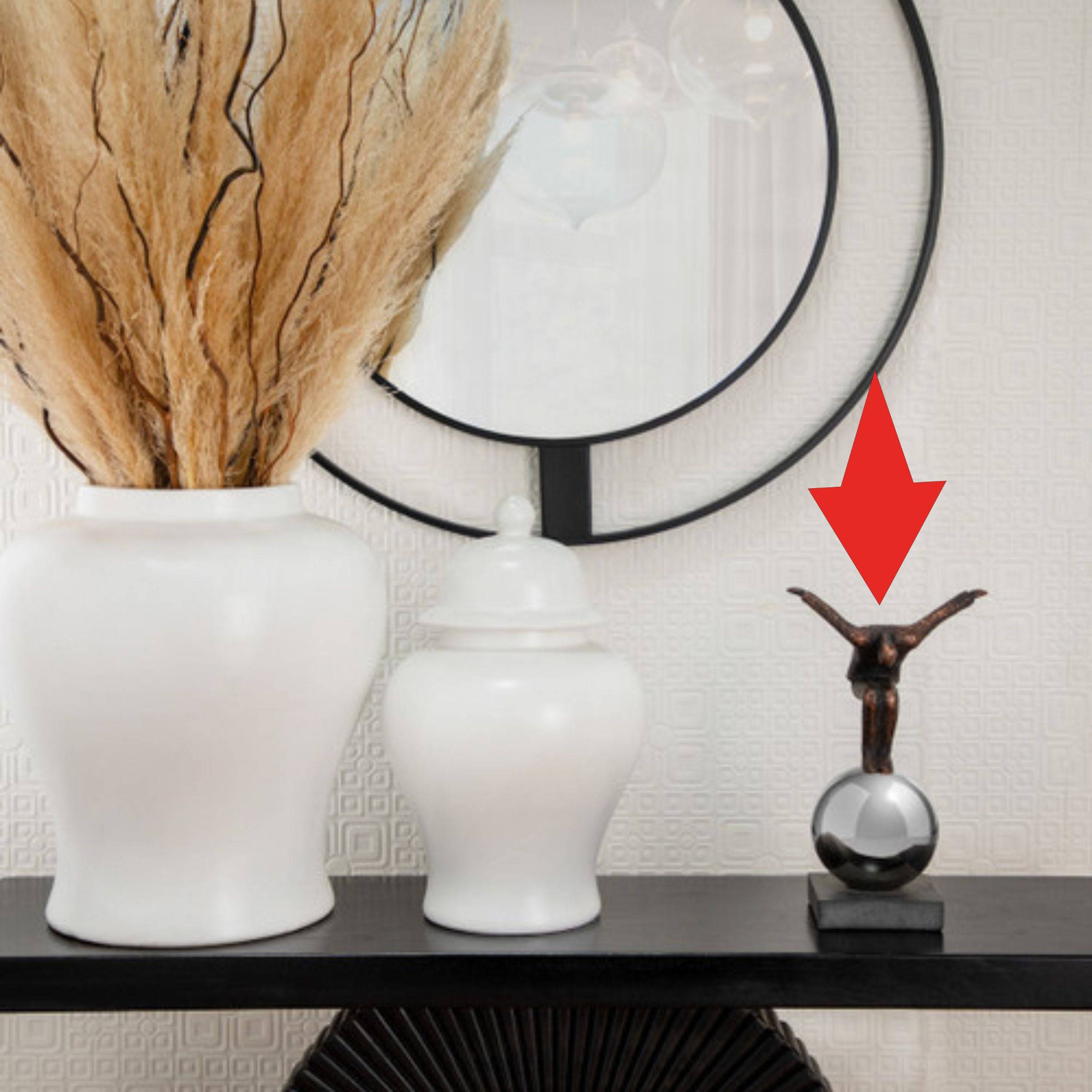 Balancing Man On Sphere 15358 -  Home Decor Figurines - ebarza Furniture UAE | Shop Modern Furniture in Abu Dhabi & Dubai - مفروشات ايبازرا في الامارات | تسوق اثاث عصري وديكورات مميزة في دبي وابوظبي