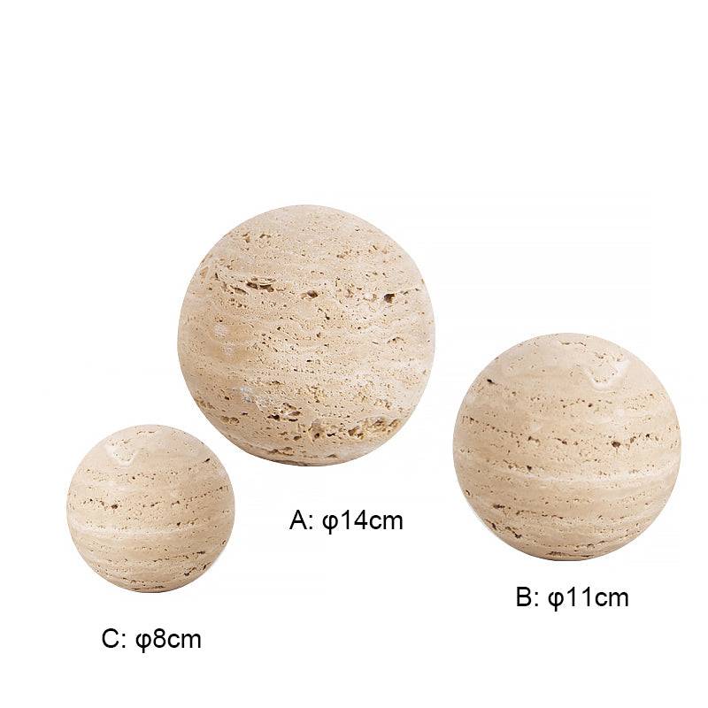 Beige Natural Stone Orb - Large Fb-T2017B - Home Decor Figurines - ebarza Furniture UAE | Shop Modern Furniture in Abu Dhabi & Dubai - مفروشات ايبازرا في الامارات | تسوق اثاث عصري وديكورات مميزة في دبي وابوظبي