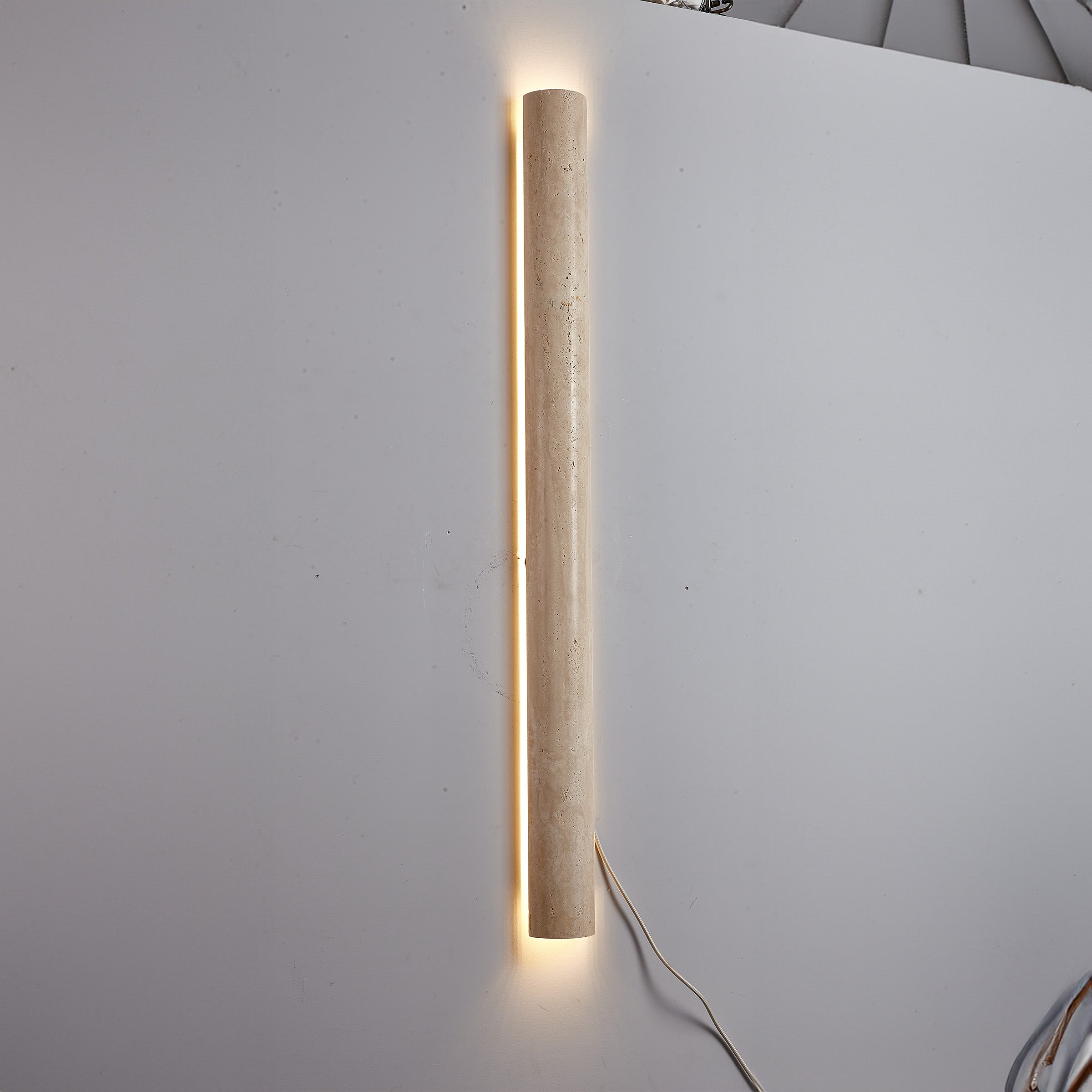 Beige Natural Travertine Marble Wall Lamp 60008-4W - Wall Lamps - ebarza Furniture UAE | Shop Modern Furniture in Abu Dhabi & Dubai - مفروشات ايبازرا في الامارات | تسوق اثاث عصري وديكورات مميزة في دبي وابوظبي