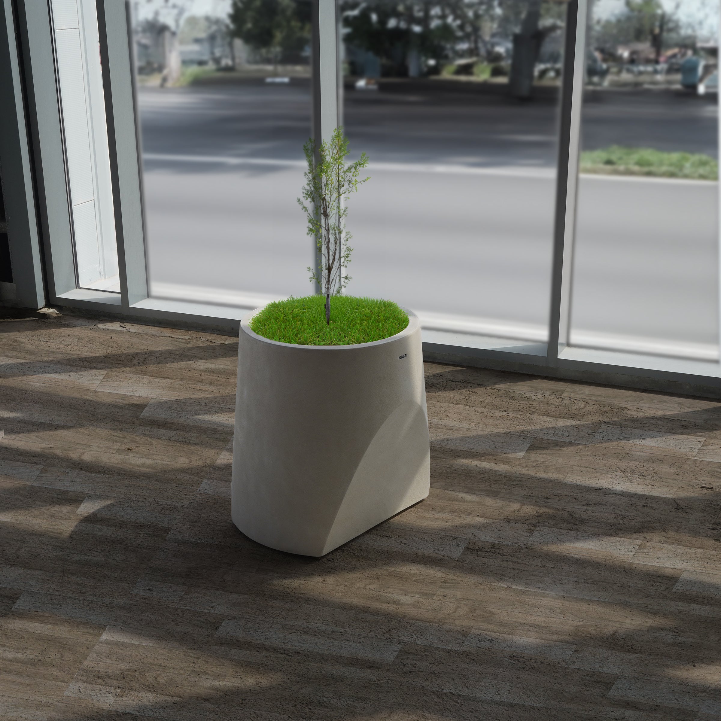 Beige Planter Box XK-4085A - Planter Boxes - ebarza Furniture UAE | Shop Modern Furniture in Abu Dhabi & Dubai - مفروشات ايبازرا في الامارات | تسوق اثاث عصري وديكورات مميزة في دبي وابوظبي