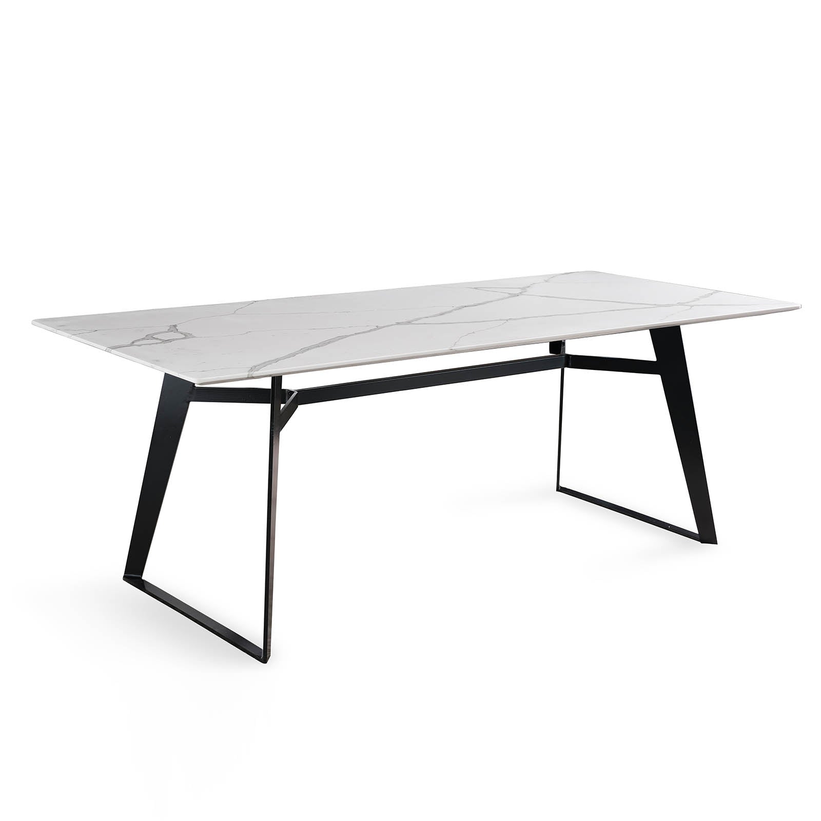 Black Jack Quartz Dinning Table Dt001 - Dining Tables - ebarza Furniture UAE | Shop Modern Furniture in Abu Dhabi & Dubai - مفروشات ايبازرا في الامارات | تسوق اثاث عصري وديكورات مميزة في دبي وابوظبي