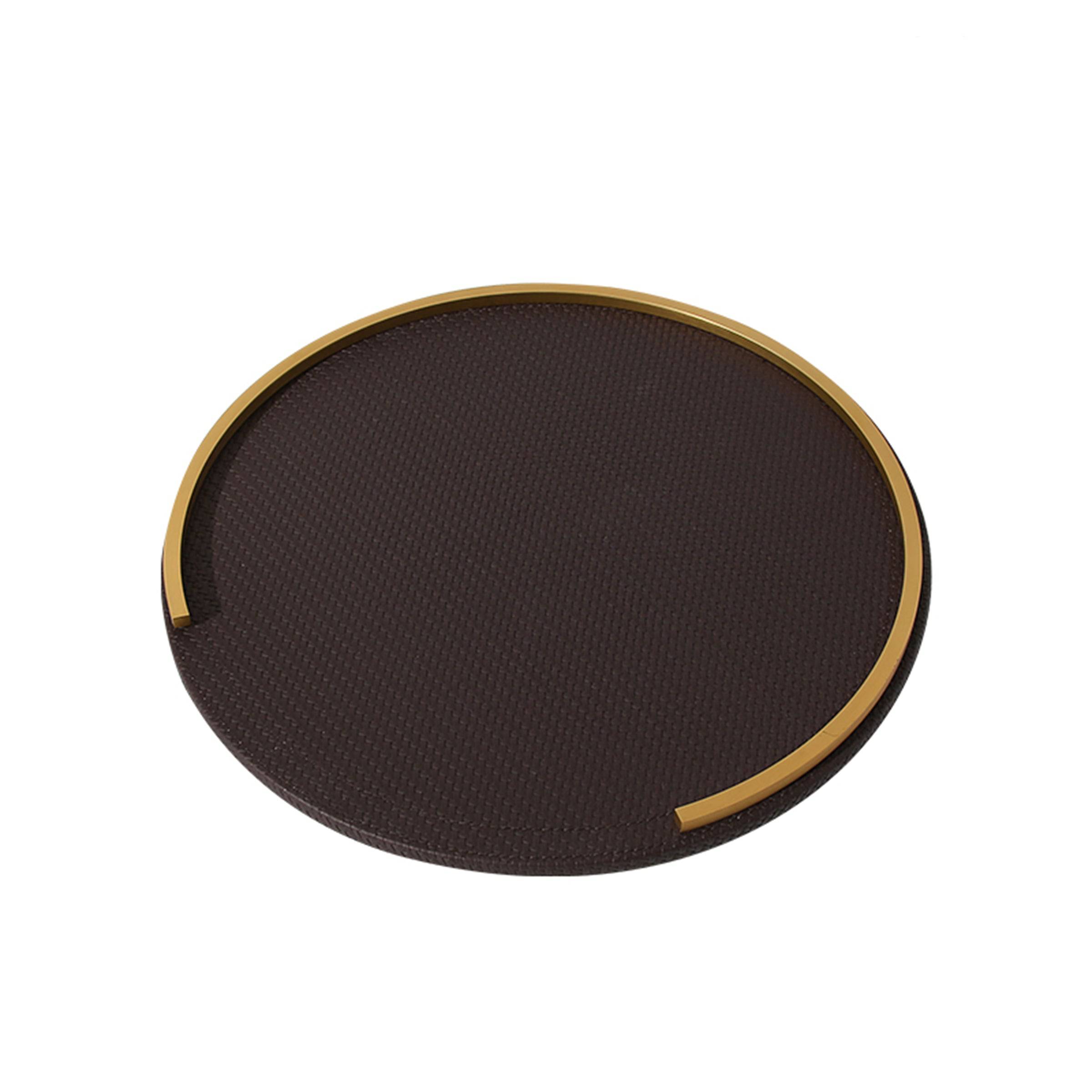 Black Leather Decorative Tray Fb-Pg2146C - Trays - ebarza Furniture UAE | Shop Modern Furniture in Abu Dhabi & Dubai - مفروشات ايبازرا في الامارات | تسوق اثاث عصري وديكورات مميزة في دبي وابوظبي