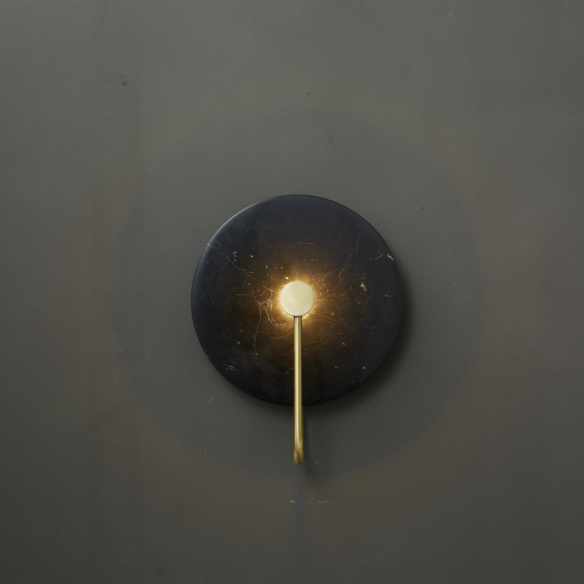 Black Marble Wall Lamp 6615-Bk - Wall Lamps - ebarza Furniture UAE | Shop Modern Furniture in Abu Dhabi & Dubai - مفروشات ايبازرا في الامارات | تسوق اثاث عصري وديكورات مميزة في دبي وابوظبي