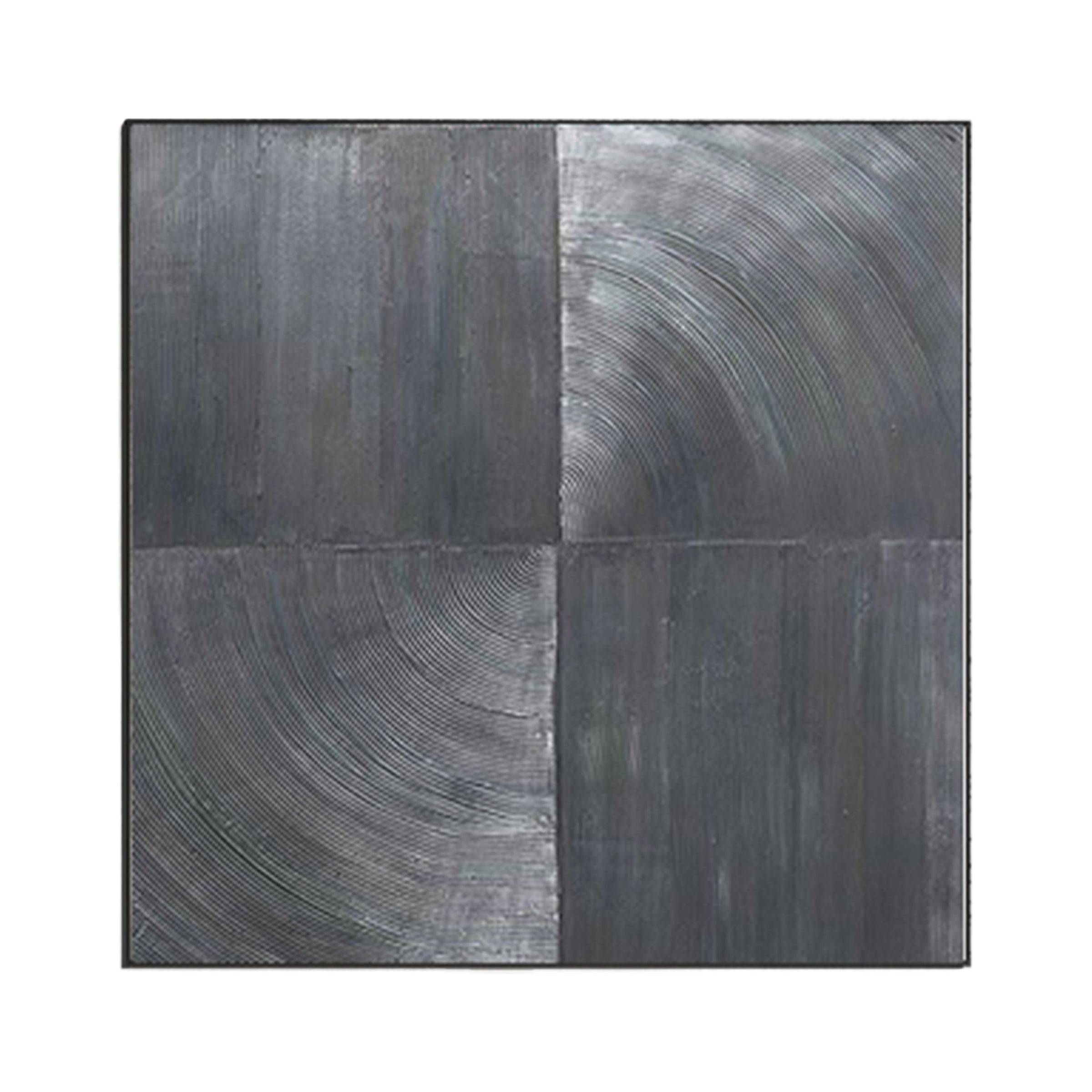 Black Noire Hand-Painted Art Painting With Frame 200X200 SOAAP0104 -  Paintings - ebarza Furniture UAE | Shop Modern Furniture in Abu Dhabi & Dubai - مفروشات ايبازرا في الامارات | تسوق اثاث عصري وديكورات مميزة في دبي وابوظبي