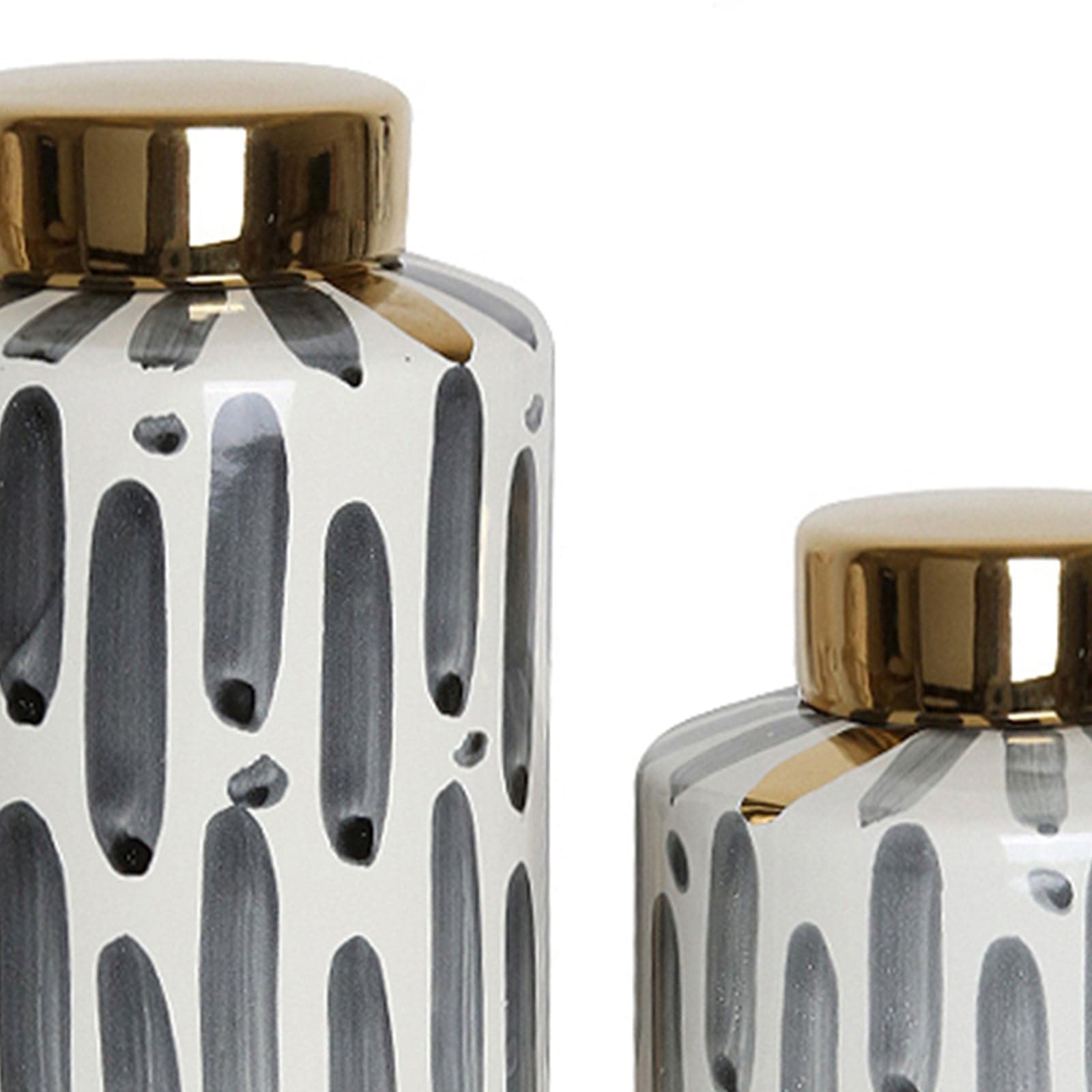 Black Stripe Bottle-A Vase Fa-D1980A - Vases - ebarza Furniture UAE | Shop Modern Furniture in Abu Dhabi & Dubai - مفروشات ايبازرا في الامارات | تسوق اثاث عصري وديكورات مميزة في دبي وابوظبي