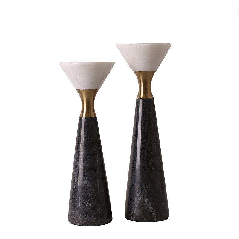 Black & White Candleholder-A Fb-T2009A -  Candle Holders - ebarza Furniture UAE | Shop Modern Furniture in Abu Dhabi & Dubai - مفروشات ايبازرا في الامارات | تسوق اثاث عصري وديكورات مميزة في دبي وابوظبي