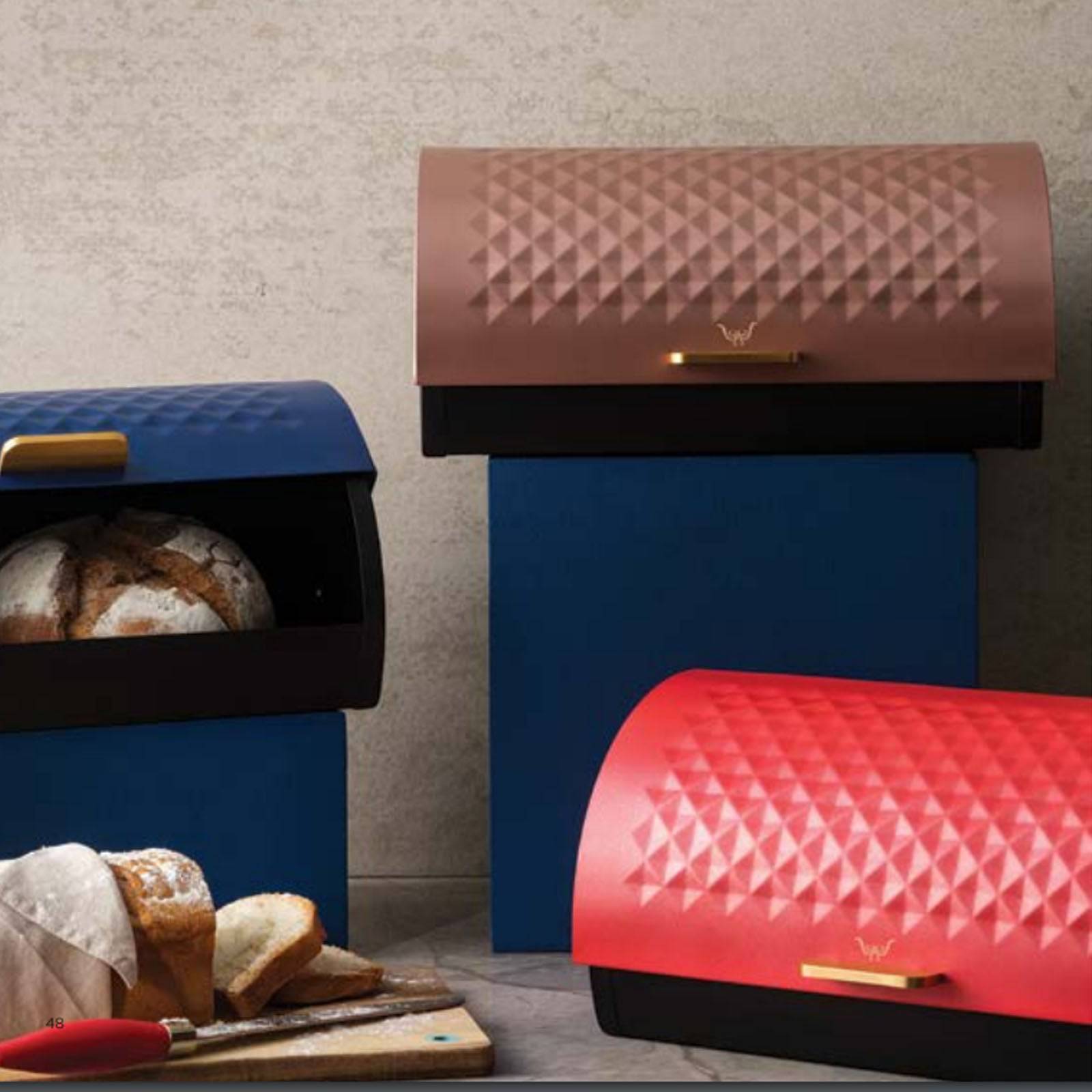 Blue Gold Bread Box 153.03.07.7669 - Bread Boxes - ebarza Furniture UAE | Shop Modern Furniture in Abu Dhabi & Dubai - مفروشات ايبازرا في الامارات | تسوق اثاث عصري وديكورات مميزة في دبي وابوظبي