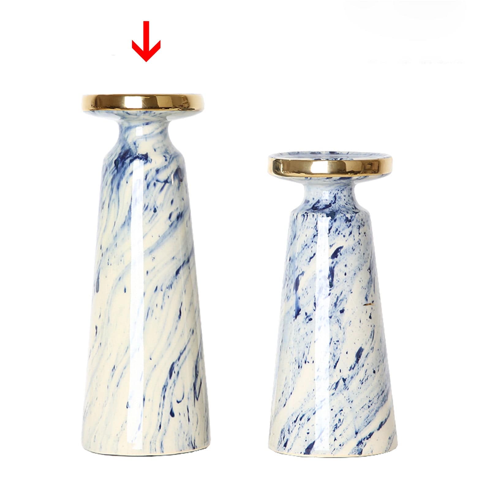 Blue Quicksand Candle Holder Fa-D1982A - Candle Holders - ebarza Furniture UAE | Shop Modern Furniture in Abu Dhabi & Dubai - مفروشات ايبازرا في الامارات | تسوق اثاث عصري وديكورات مميزة في دبي وابوظبي