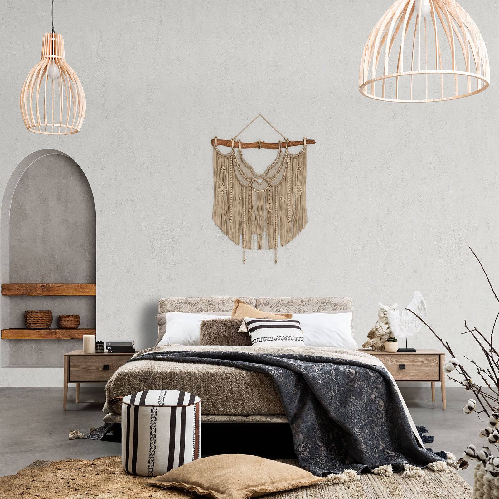 Bristol Bohemian Queen Bed Bis-Print-Q - Bedsteads - ebarza Furniture UAE | Shop Modern Furniture in Abu Dhabi & Dubai - مفروشات ايبازرا في الامارات | تسوق اثاث عصري وديكورات مميزة في دبي وابوظبي