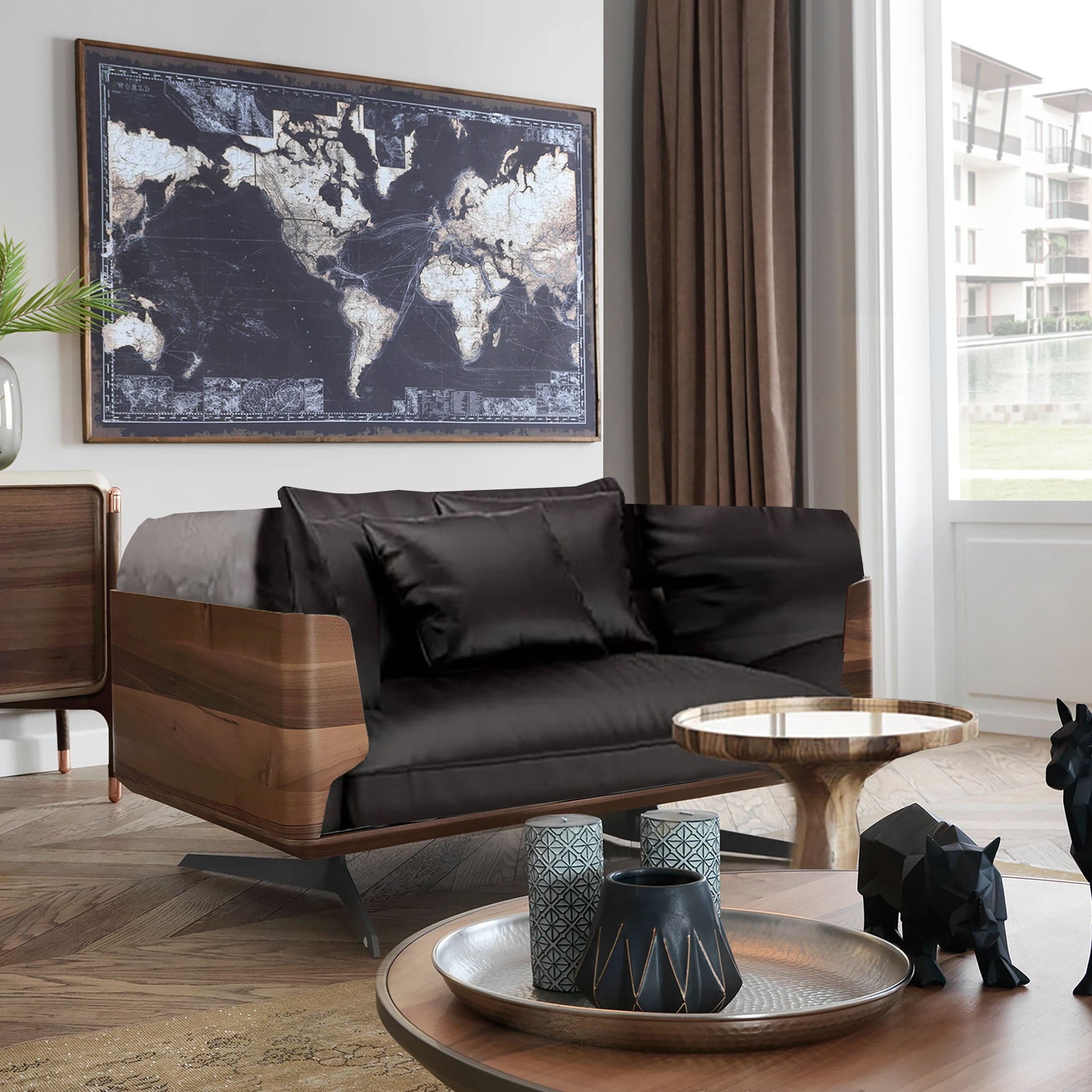 AS IS - Brooklyn Armchair  Brooarmchair002-Black -  Armchairs - ebarza Furniture UAE | Shop Modern Furniture in Abu Dhabi & Dubai - مفروشات ايبازرا في الامارات | تسوق اثاث عصري وديكورات مميزة في دبي وابوظبي