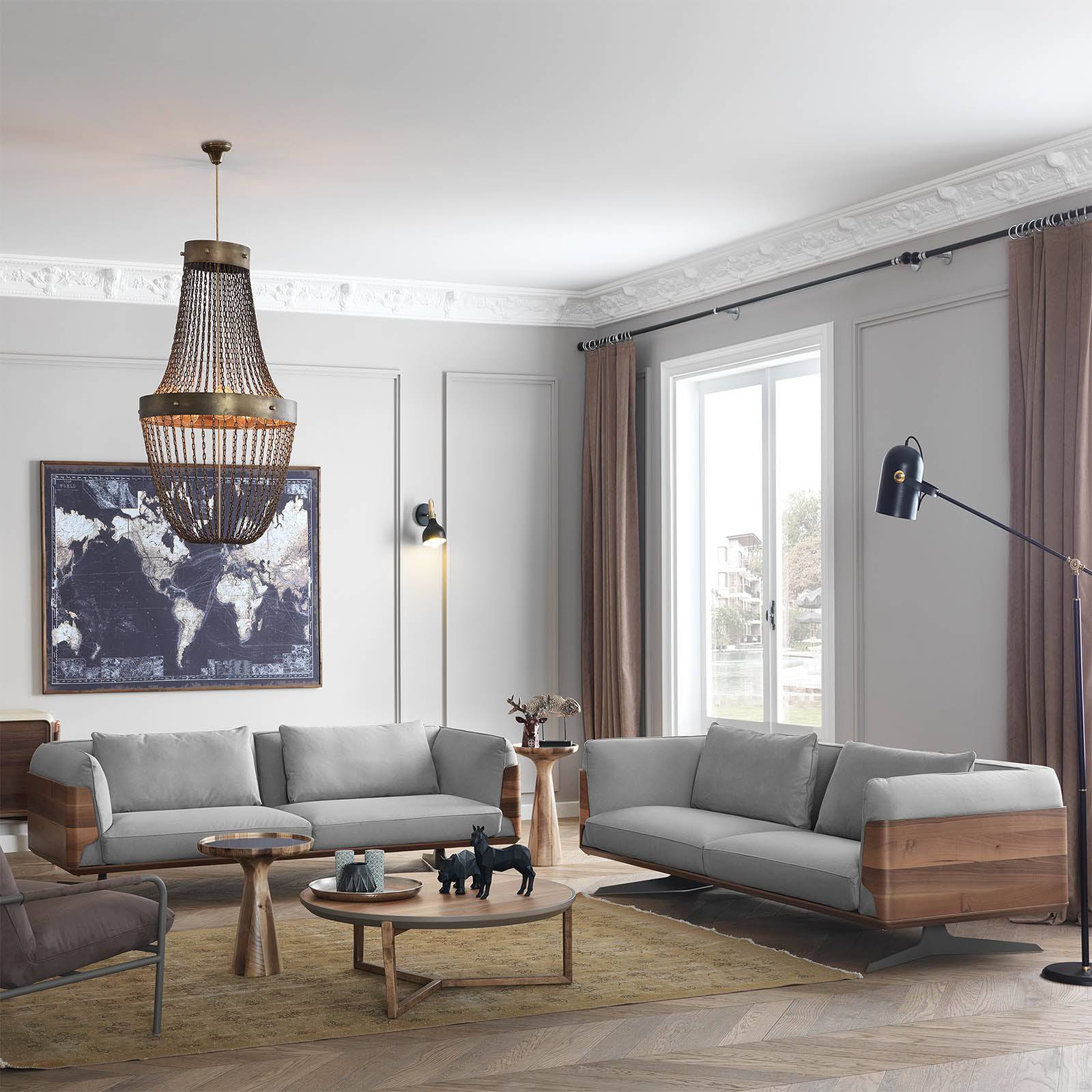 Brooklyn / GAMMA Fabric Sofa Bro016Ow-Gr -  Sofas - ebarza Furniture UAE | Shop Modern Furniture in Abu Dhabi & Dubai - مفروشات ايبازرا في الامارات | تسوق اثاث عصري وديكورات مميزة في دبي وابوظبي