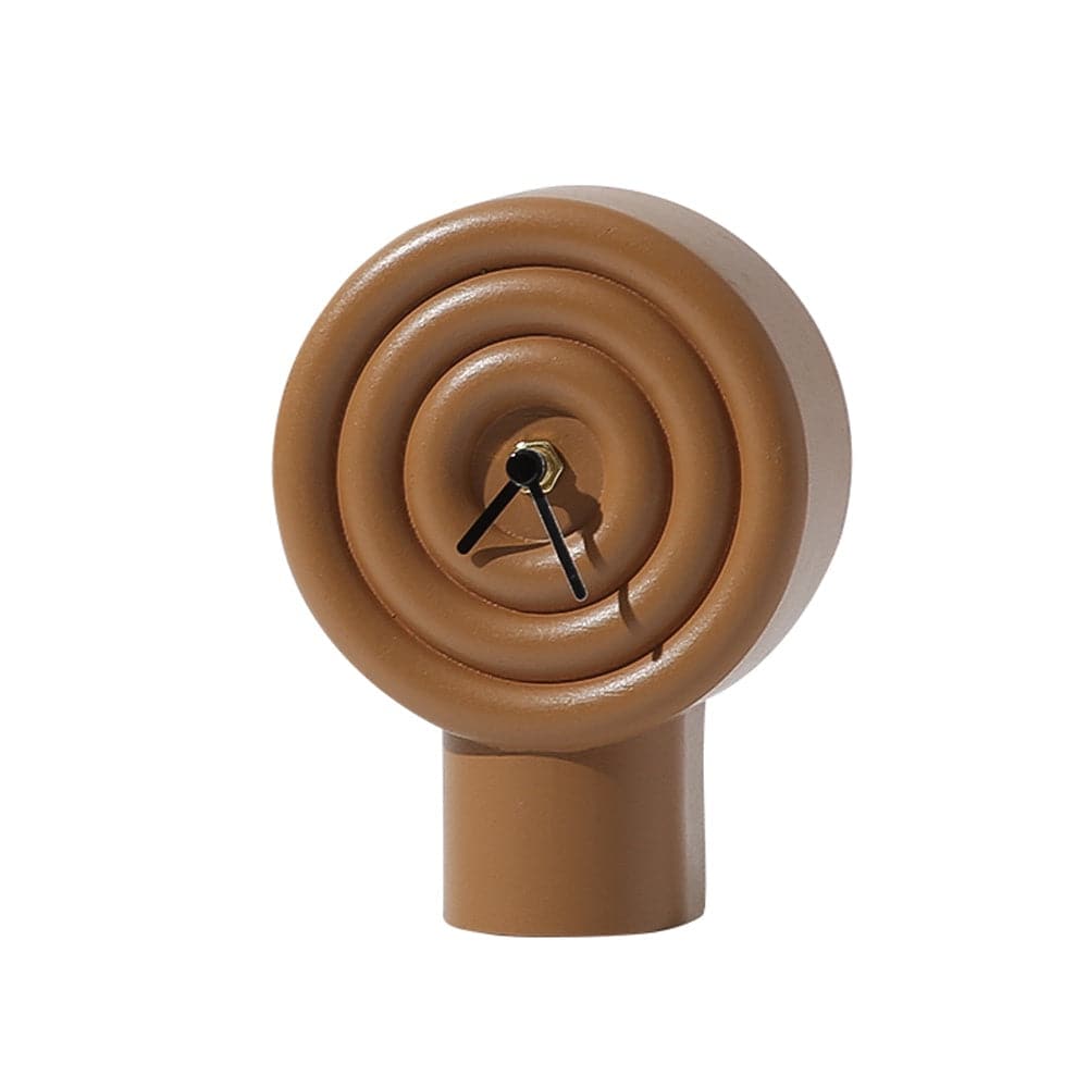 Brown Resin Table Clock Fc-Sz2177B - Clocks - ebarza Furniture UAE | Shop Modern Furniture in Abu Dhabi & Dubai - مفروشات ايبازرا في الامارات | تسوق اثاث عصري وديكورات مميزة في دبي وابوظبي