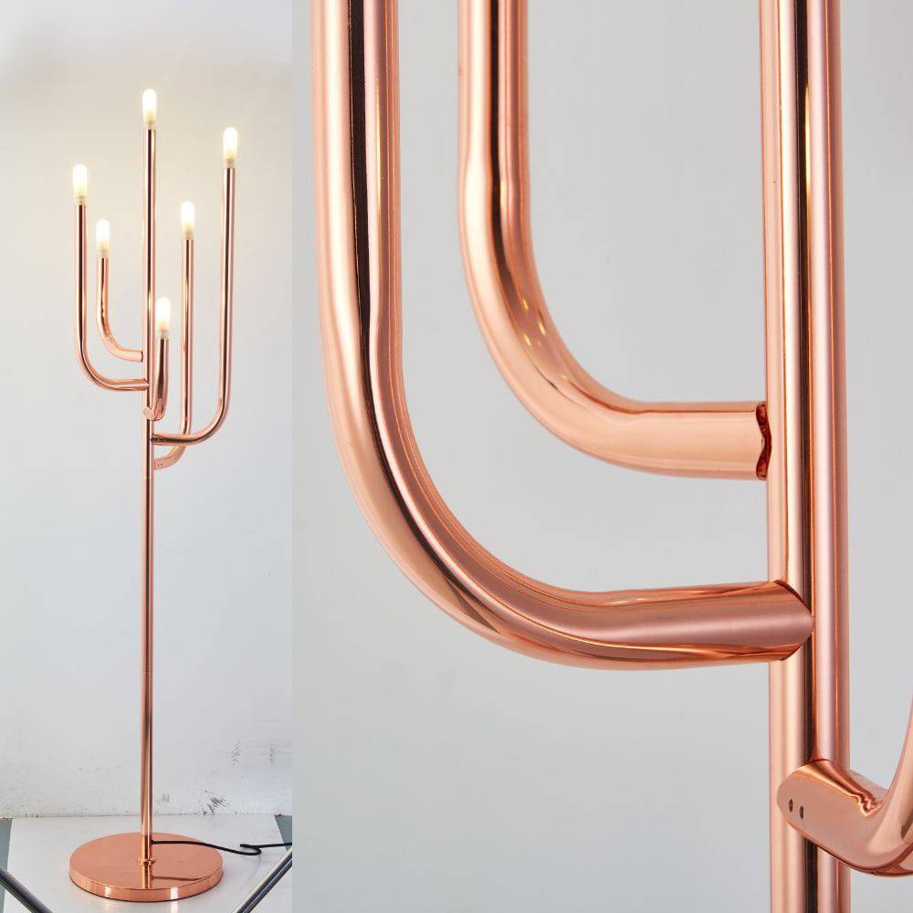 As Is - Candlestick Floor Lamp Cy-Ltd-1004-Rg - DISPLAY ITEM - ebarza Furniture UAE | Shop Modern Furniture in Abu Dhabi & Dubai - مفروشات ايبازرا في الامارات | تسوق اثاث عصري وديكورات مميزة في دبي وابوظبي