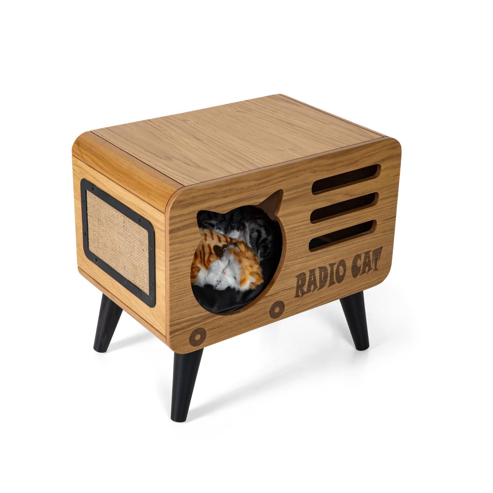 Cat house & Vintage Radio Coffee Table HW-RCS1CT - Side Tables - ebarza Furniture UAE | Shop Modern Furniture in Abu Dhabi & Dubai - مفروشات ايبازرا في الامارات | تسوق اثاث عصري وديكورات مميزة في دبي وابوظبي