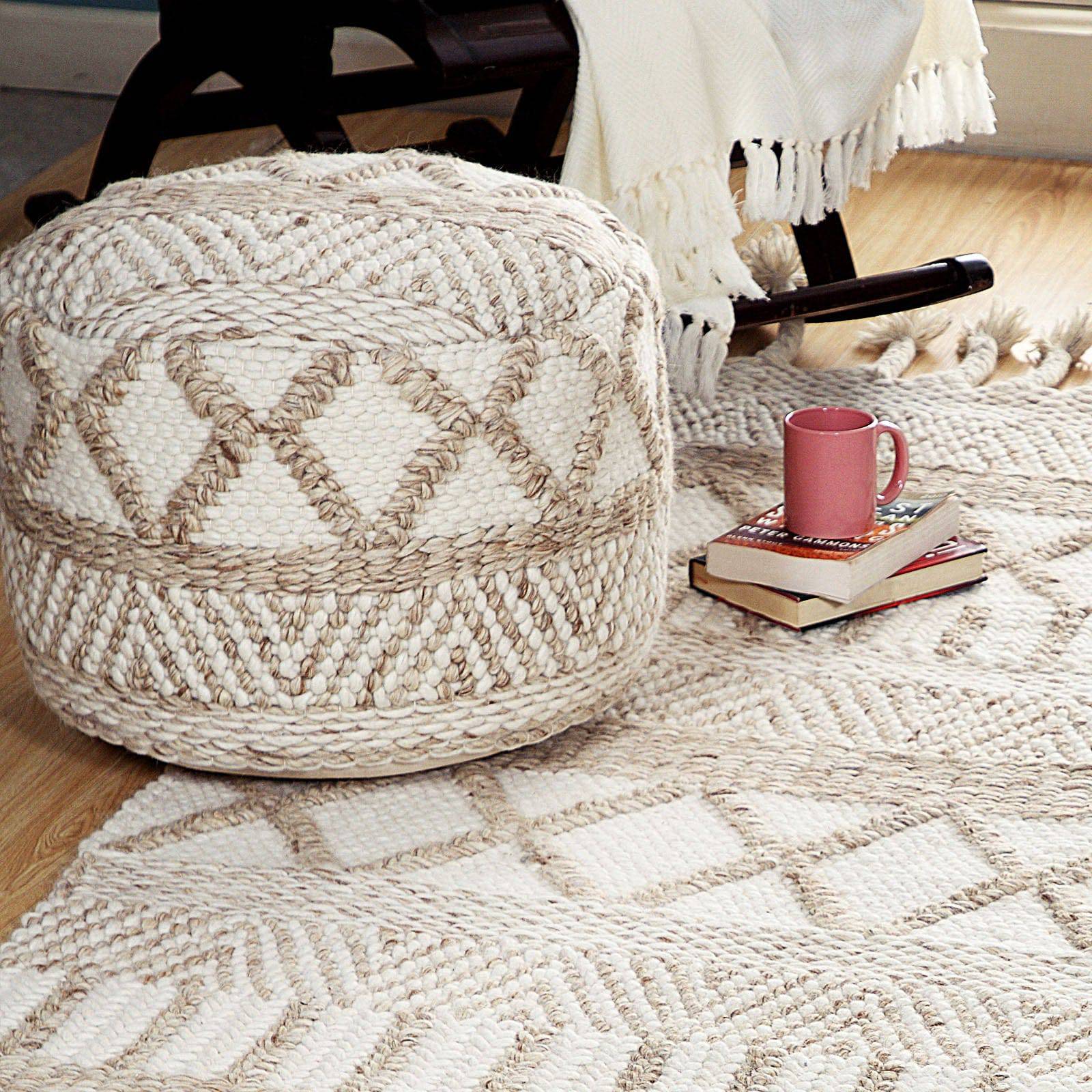 Catalina Handmade Pouf Cl-01 -  Poufs - ebarza Furniture UAE | Shop Modern Furniture in Abu Dhabi & Dubai - مفروشات ايبازرا في الامارات | تسوق اثاث عصري وديكورات مميزة في دبي وابوظبي