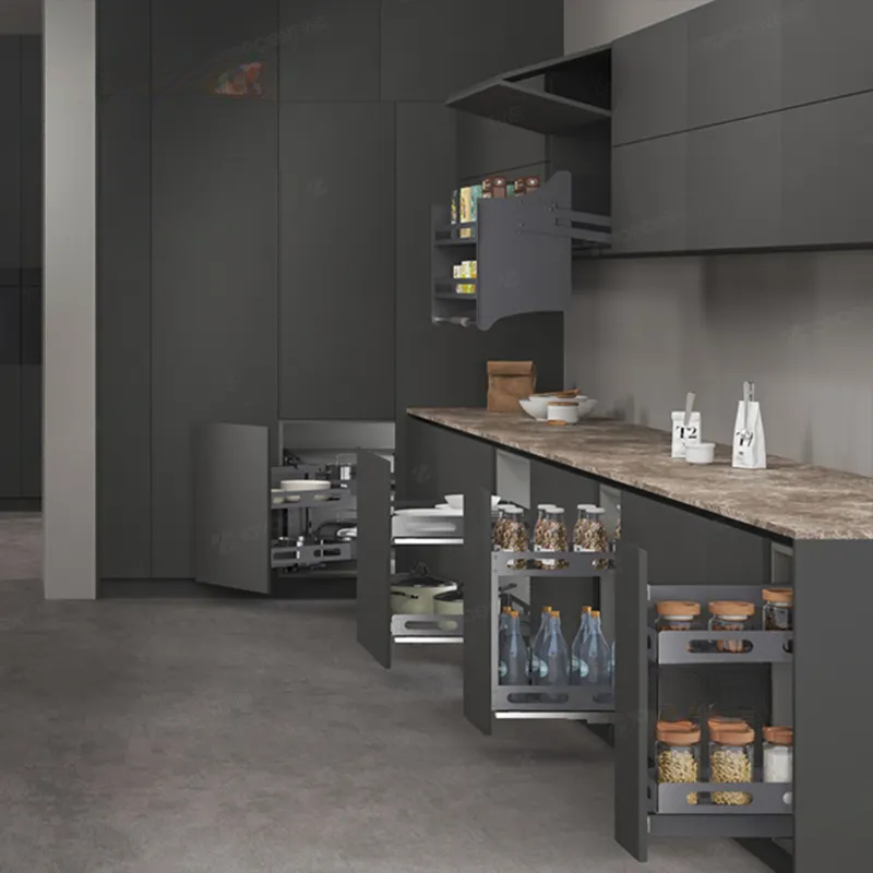 GlidePro Cabinet Pull Out Storage Organizer - Right - BK.5408 - Storage/TV Unites - ebarza Furniture UAE | Shop Modern Furniture in Abu Dhabi & Dubai - مفروشات ايبازرا في الامارات | تسوق اثاث عصري وديكورات مميزة في دبي وابوظبي