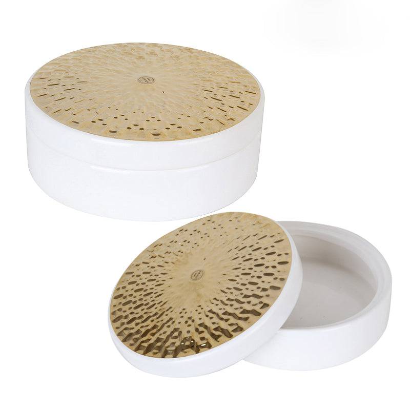 Ceramic Box Fl-D421A - Decorative Boxes - ebarza Furniture UAE | Shop Modern Furniture in Abu Dhabi & Dubai - مفروشات ايبازرا في الامارات | تسوق اثاث عصري وديكورات مميزة في دبي وابوظبي